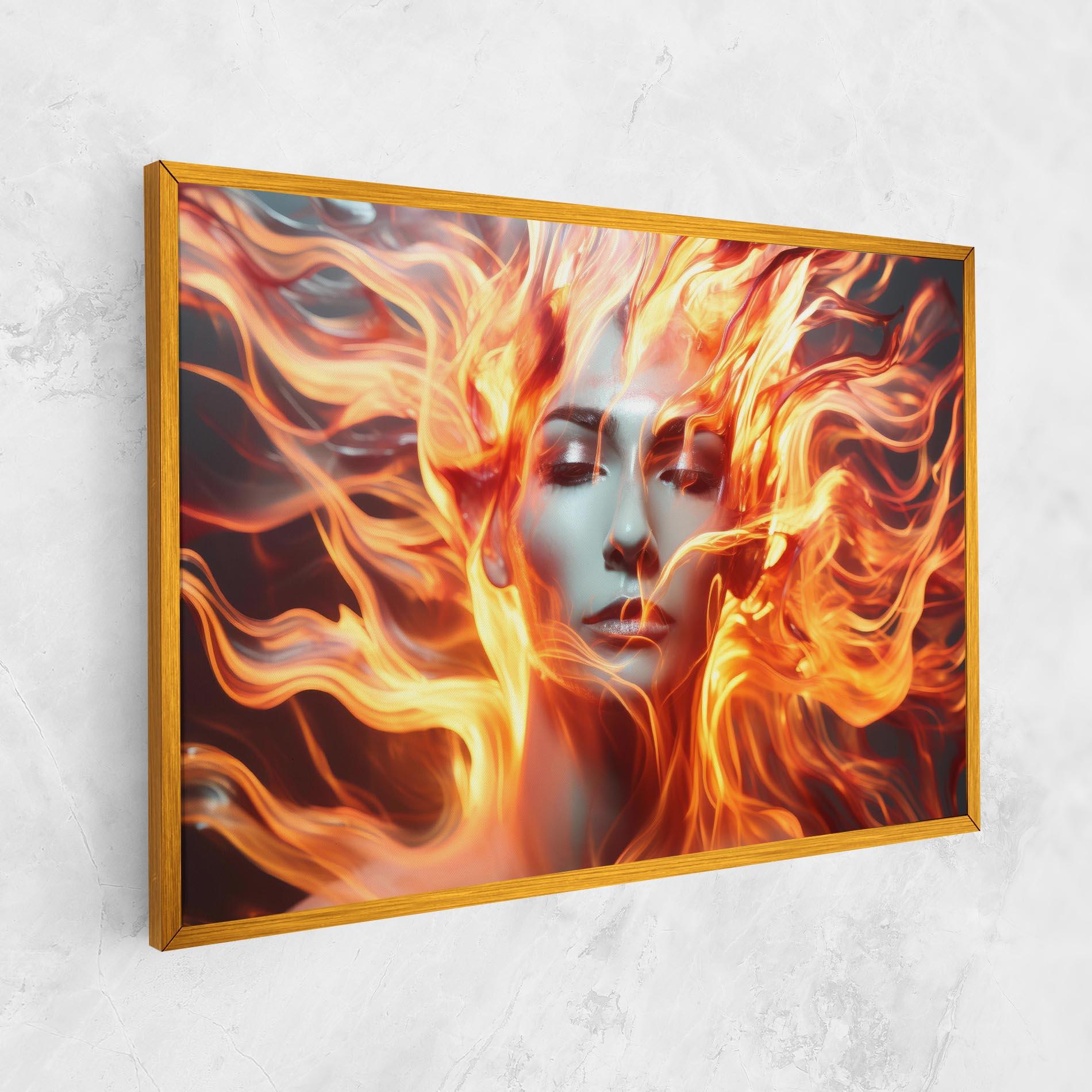 Tablou Canvas Fire Hair mockup 1