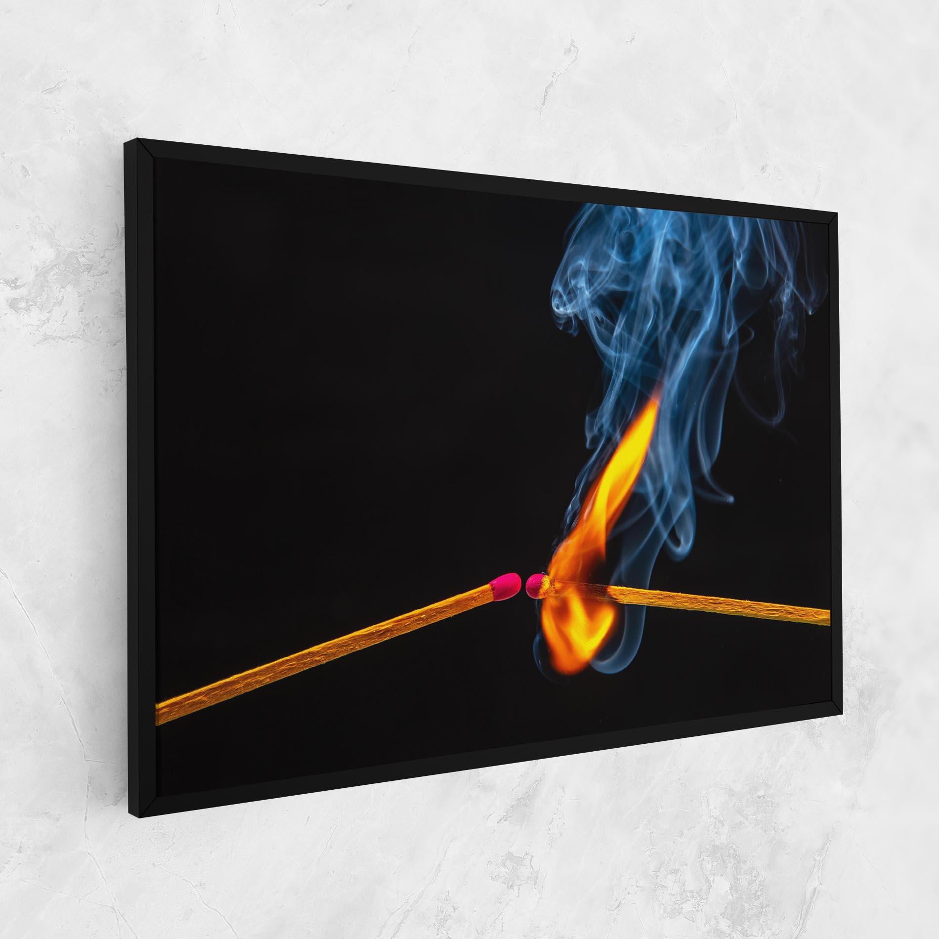Tablou Canvas Burning Smoking Match mockup 1