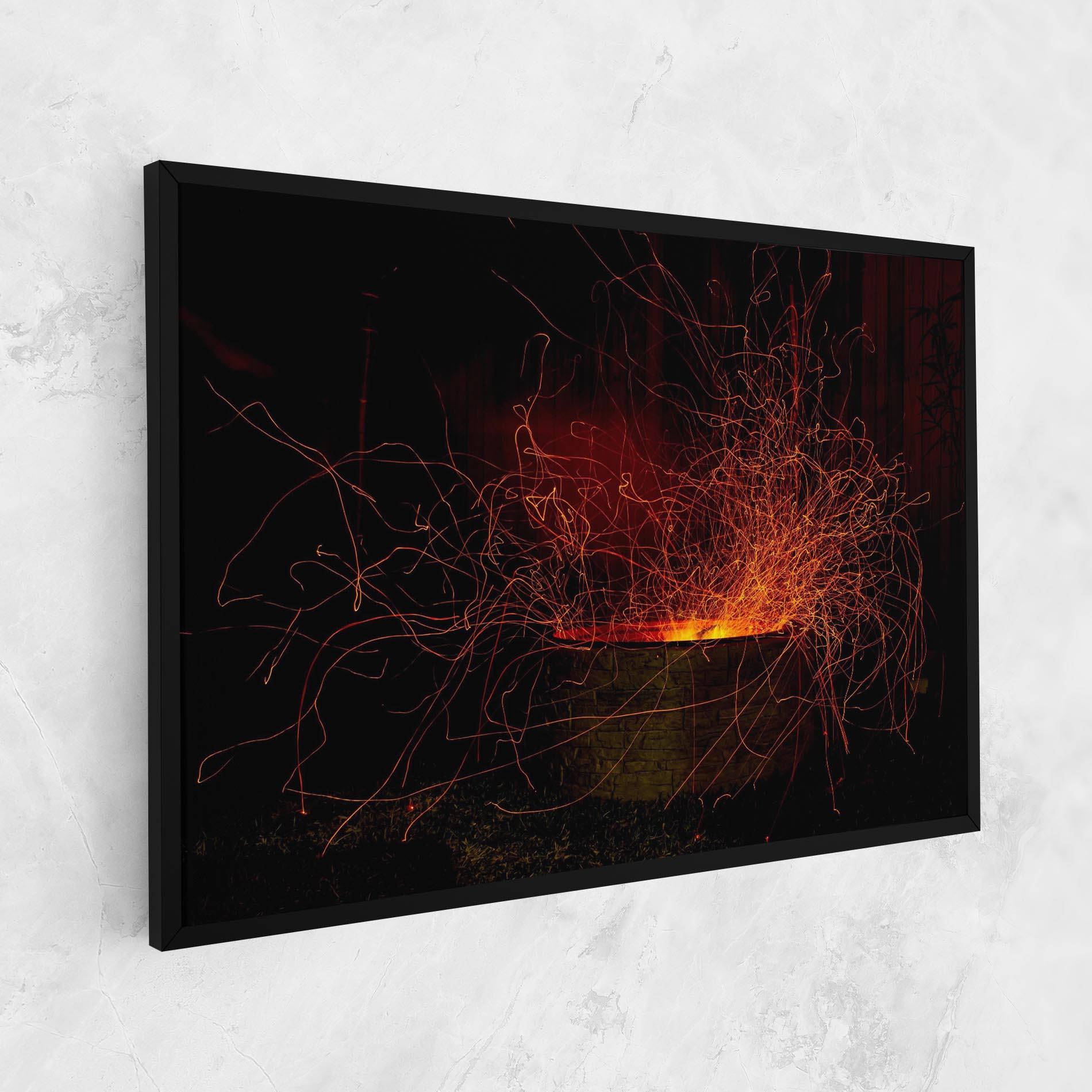 Tablou Canvas Fire Drawing Effect mockup 1