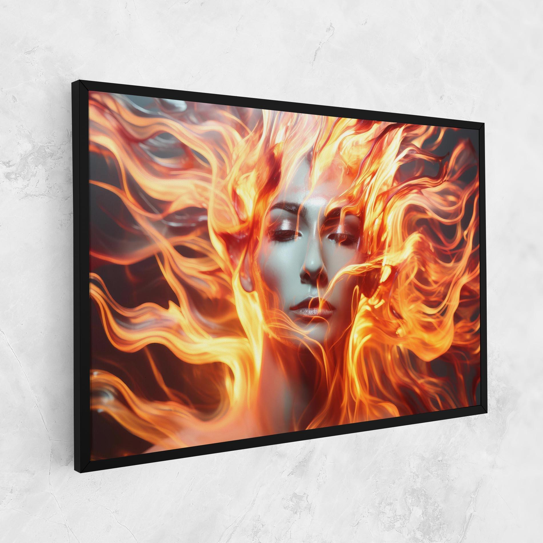 Tablou Canvas Fire Hair mockup 1
