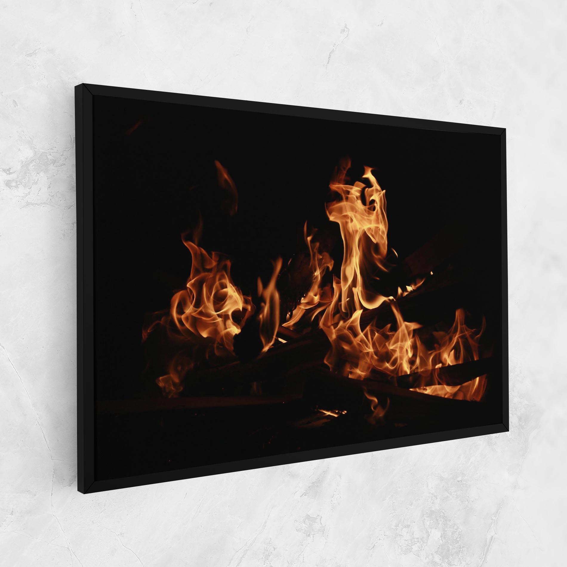 Tablou Canvas Fire On Black mockup 1