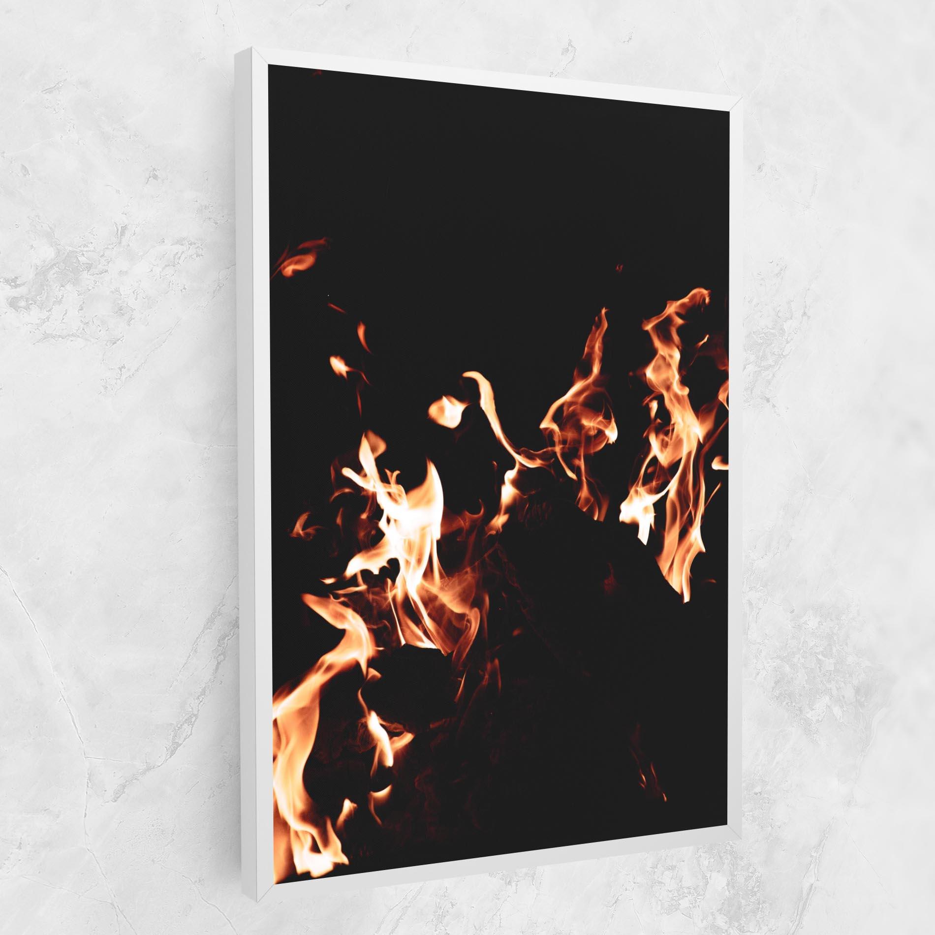 Tablou Canvas Red Grey Fire mockup 1