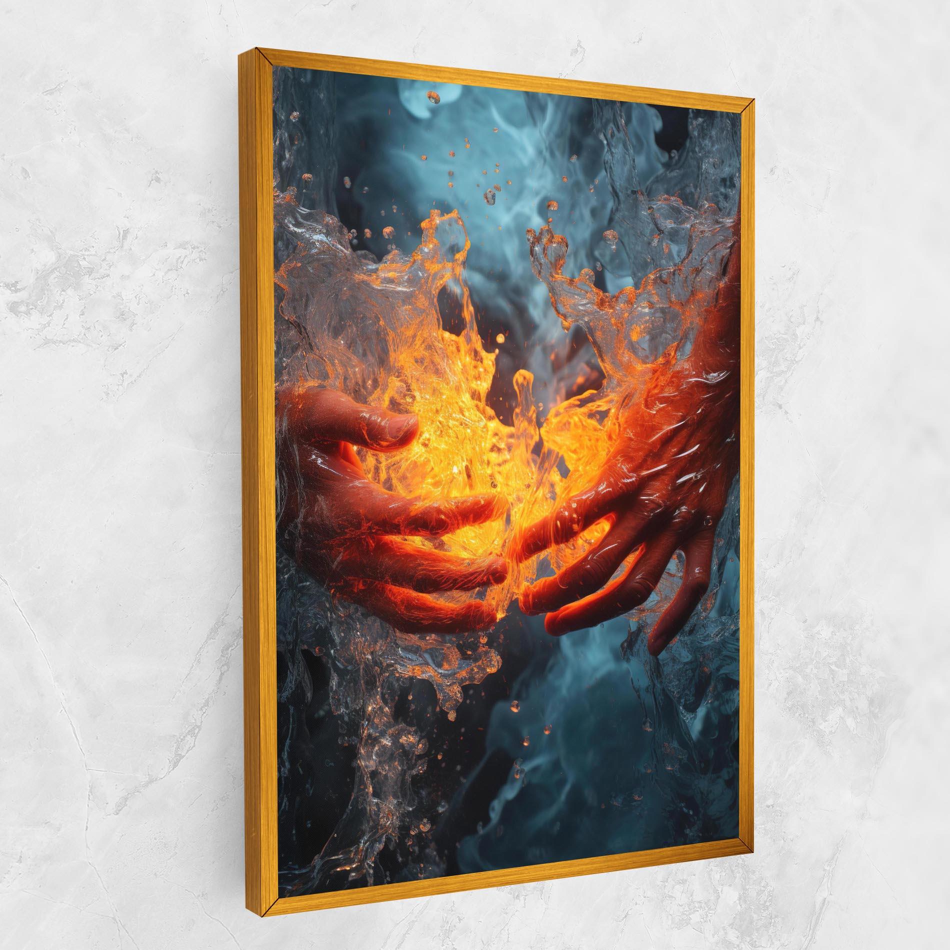 Tablou Canvas Fire Water mockup 1