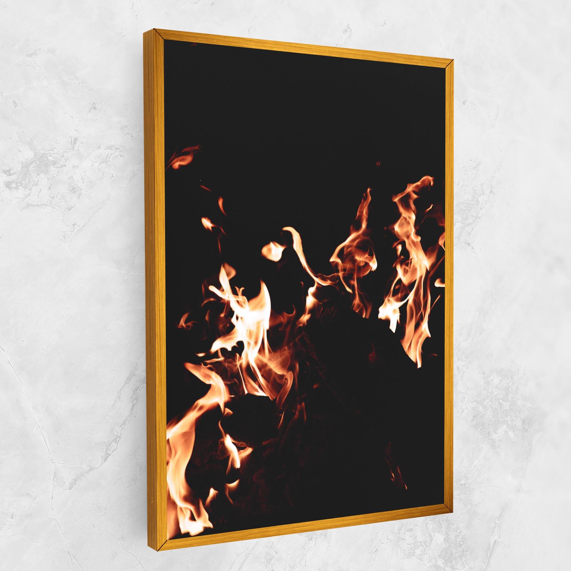Tablou Canvas Red Grey Fire mockup 1