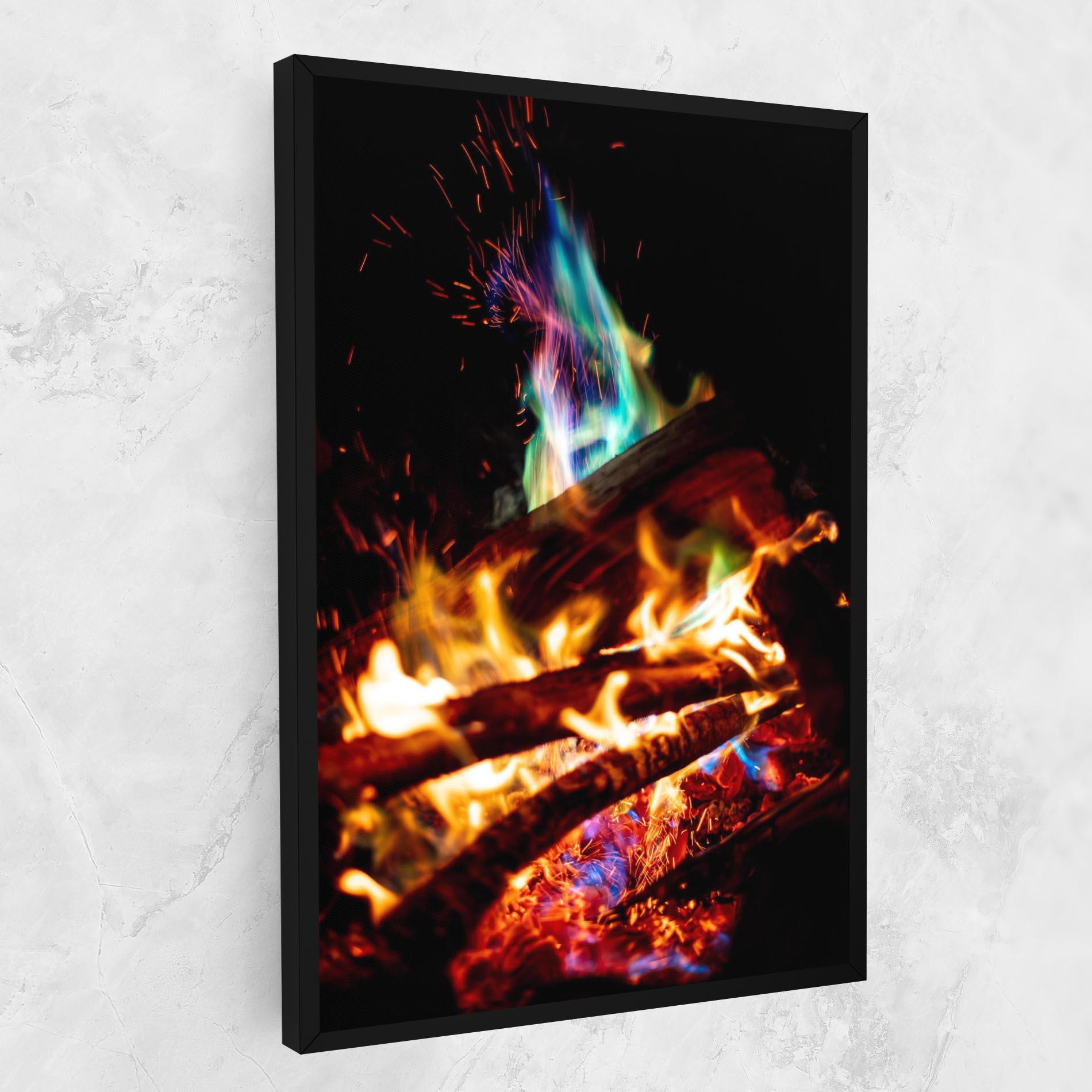 Tablou Canvas Blue Green Fire mockup 1