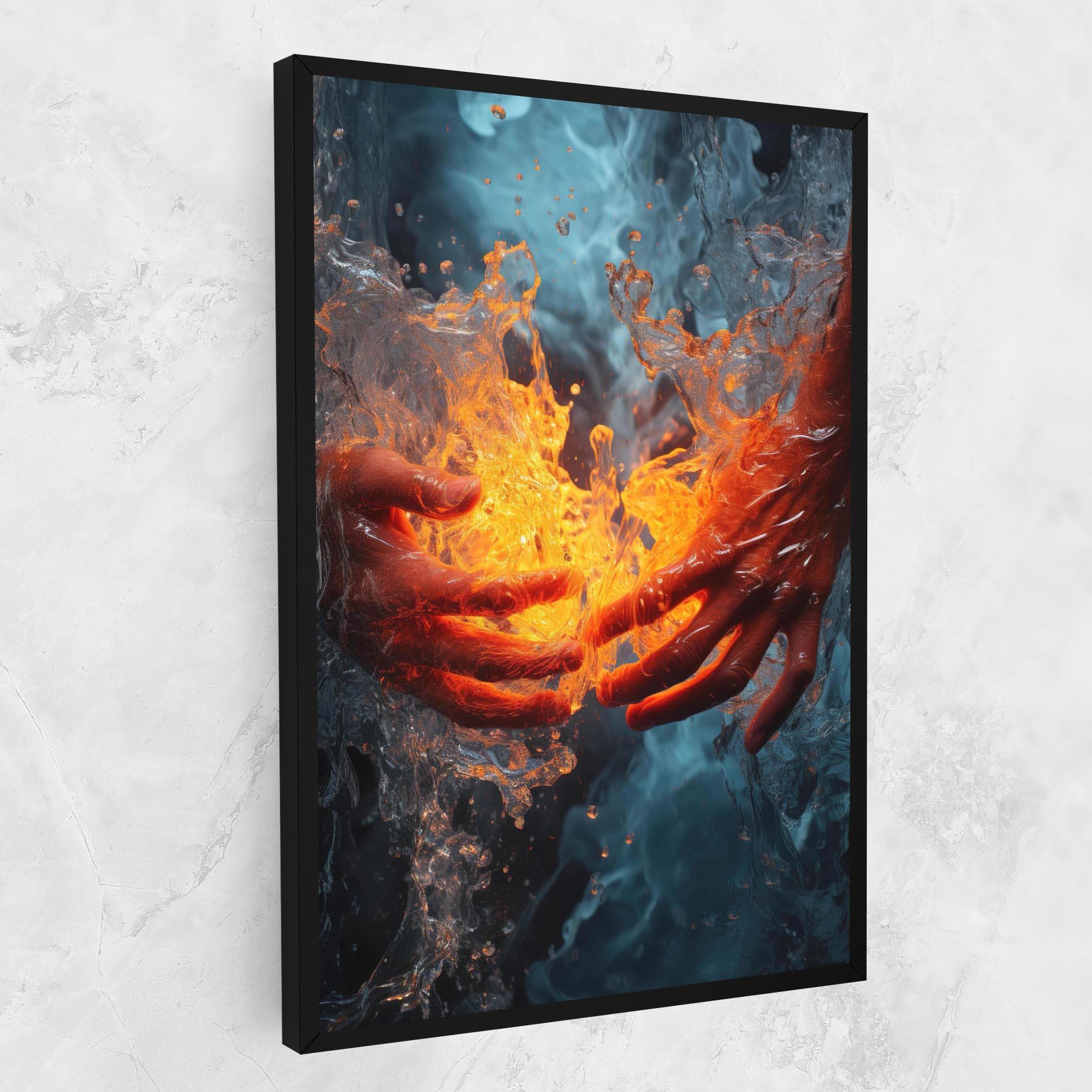 Tablou Canvas Fire Water mockup 1