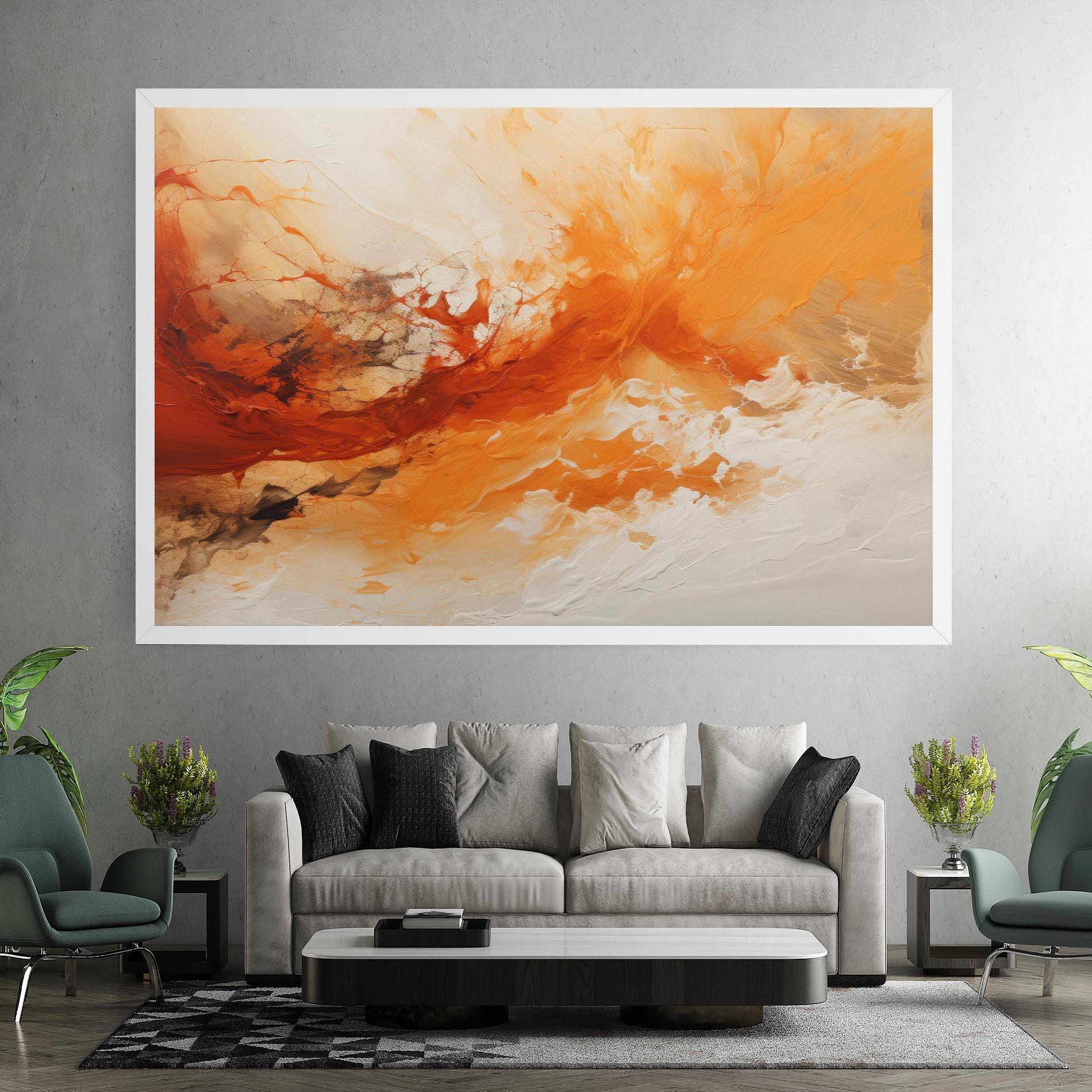 Tablou Canvas Abstract Fire Painting mockup 7