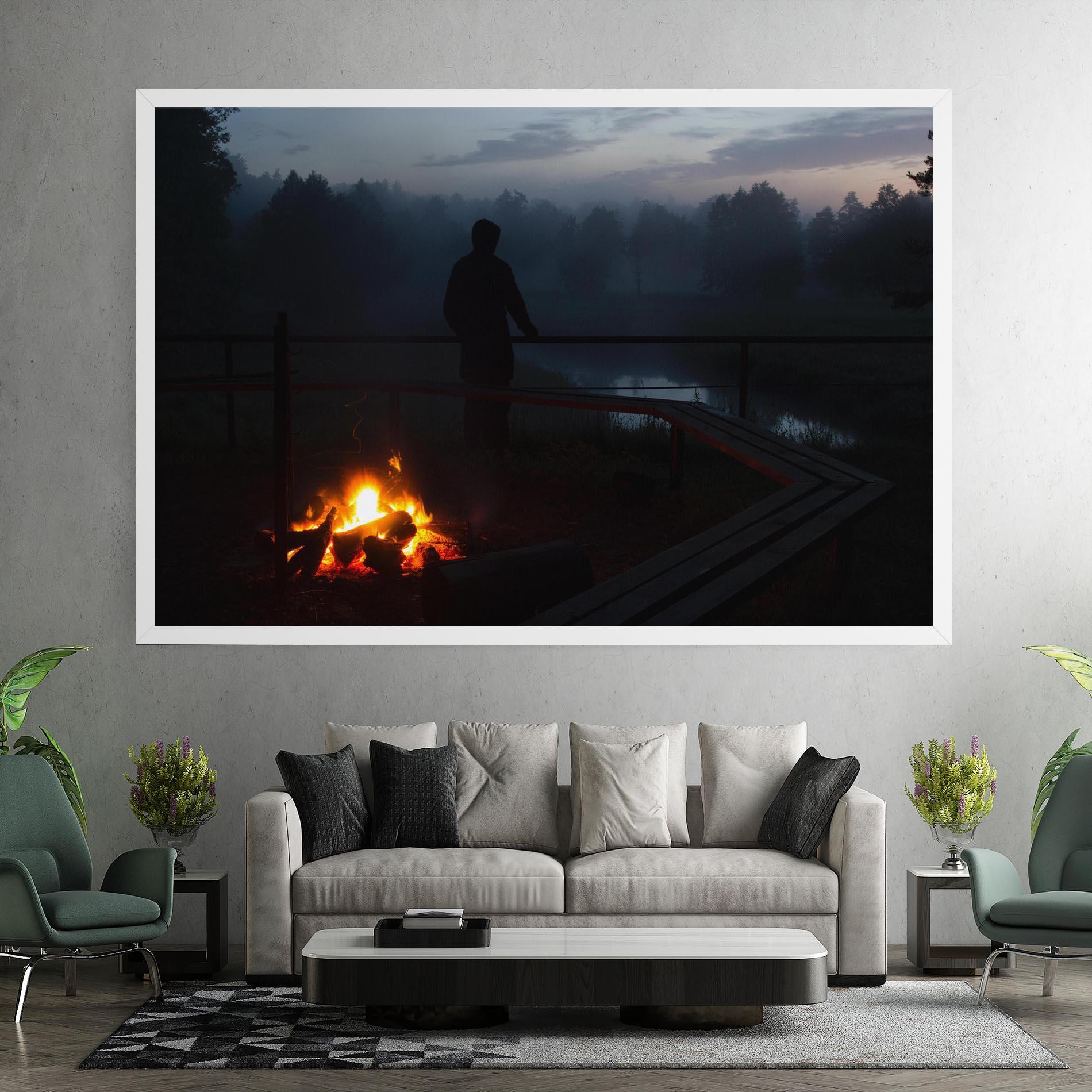 Tablou Canvas Beautiful Fire View mockup 7