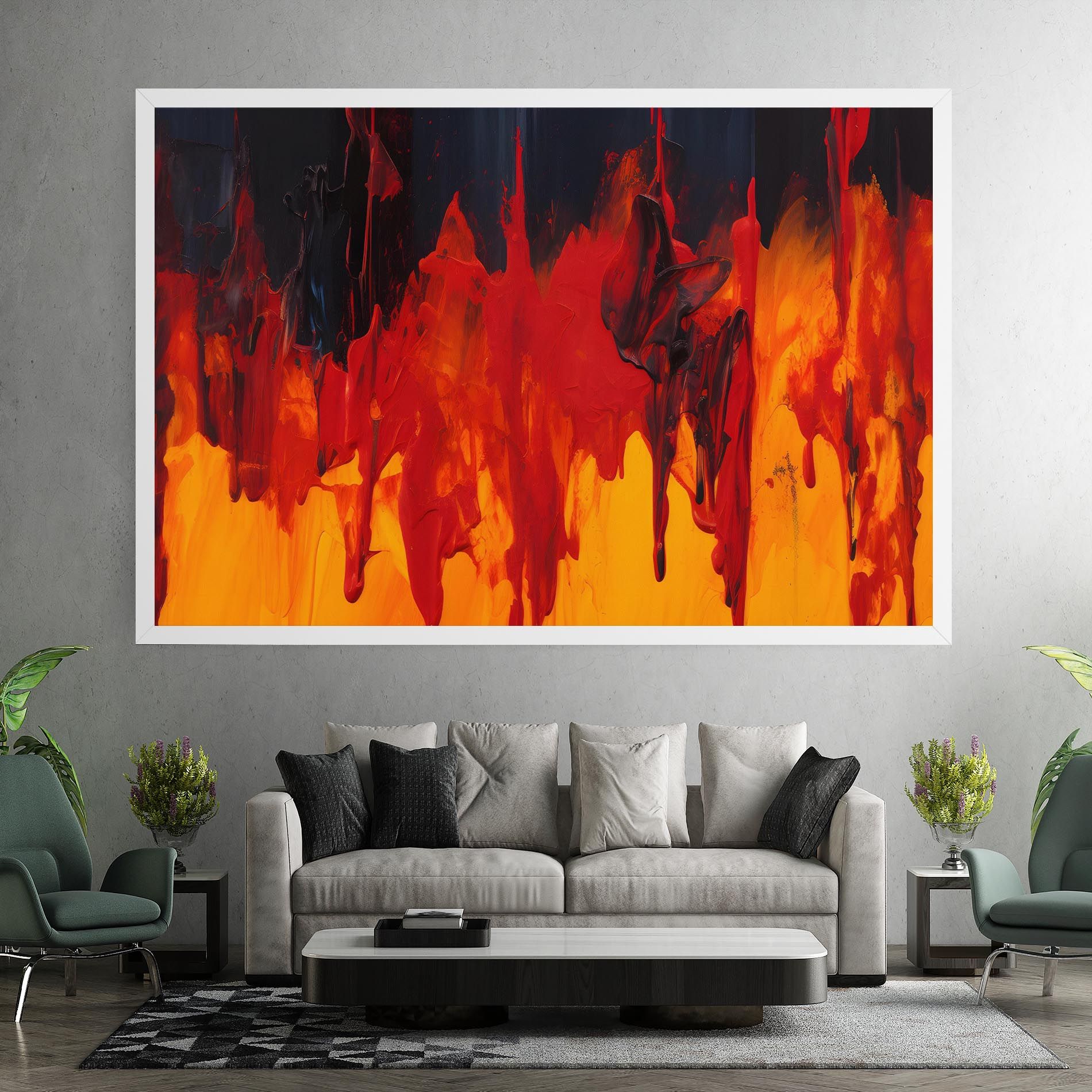 Colorful Fire Art mockup 7