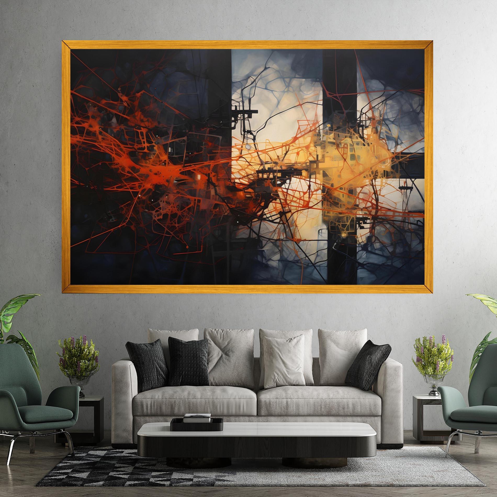 Tablou Canvas Abstract Fire Style mockup 7