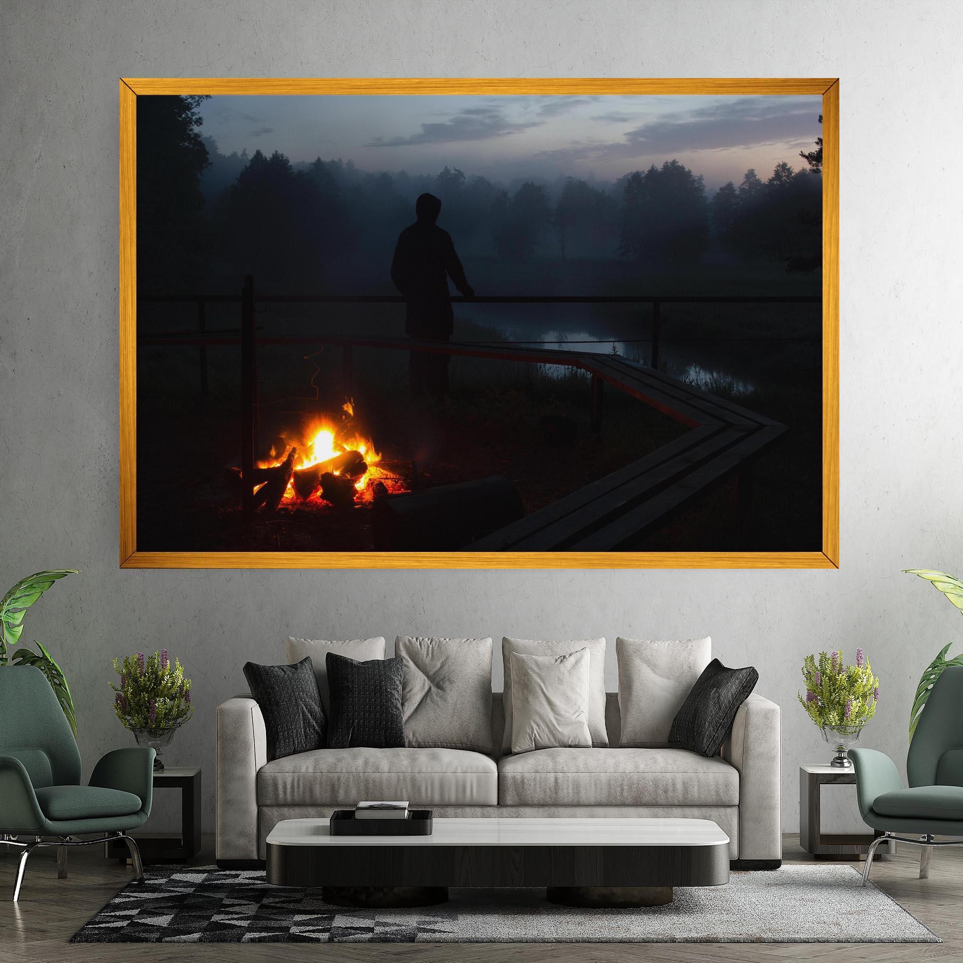 Tablou Canvas Beautiful Fire View mockup 7