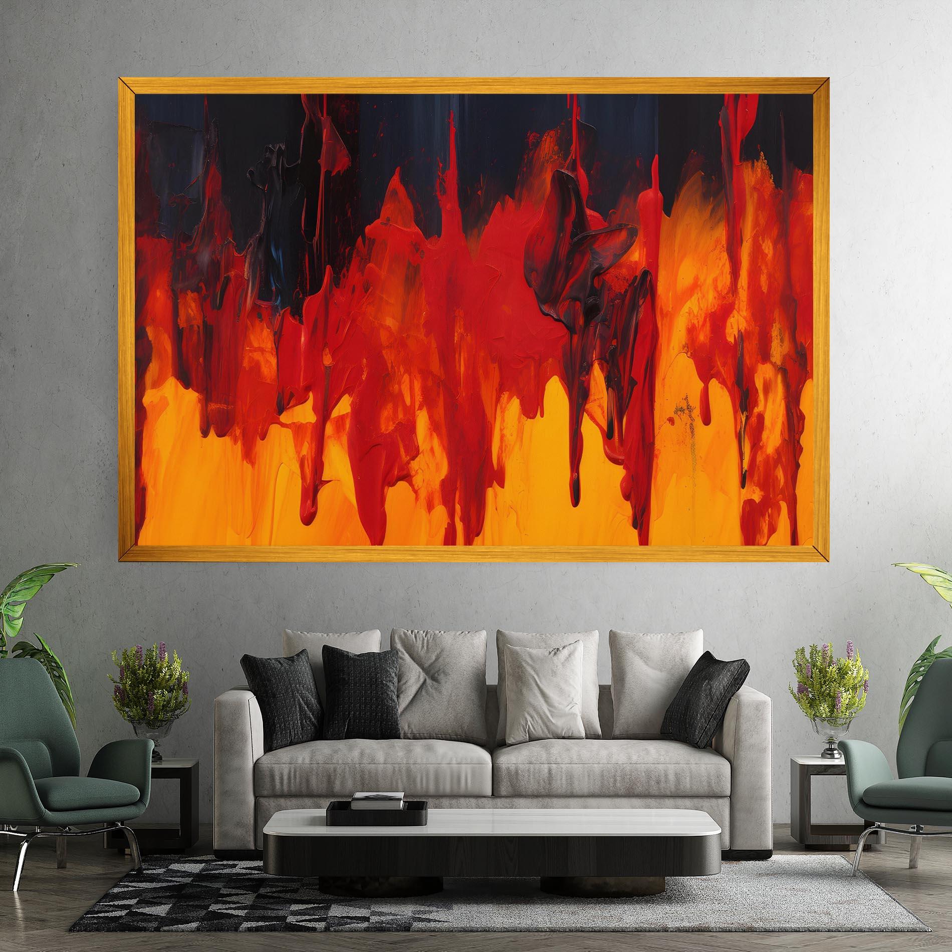Tablou Canvas Colorful Fire Art mockup 7