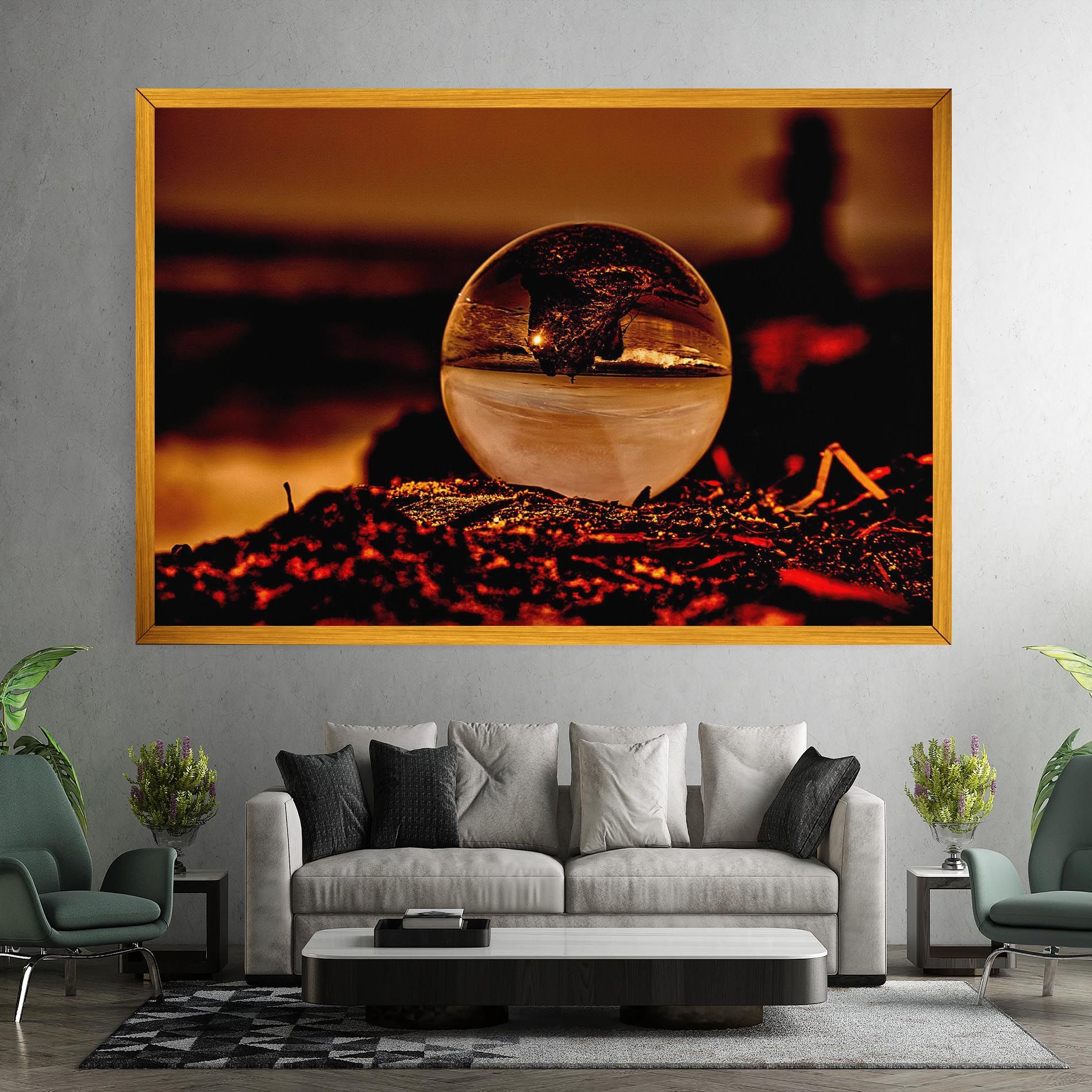 Fire Glass Ball mockup 7