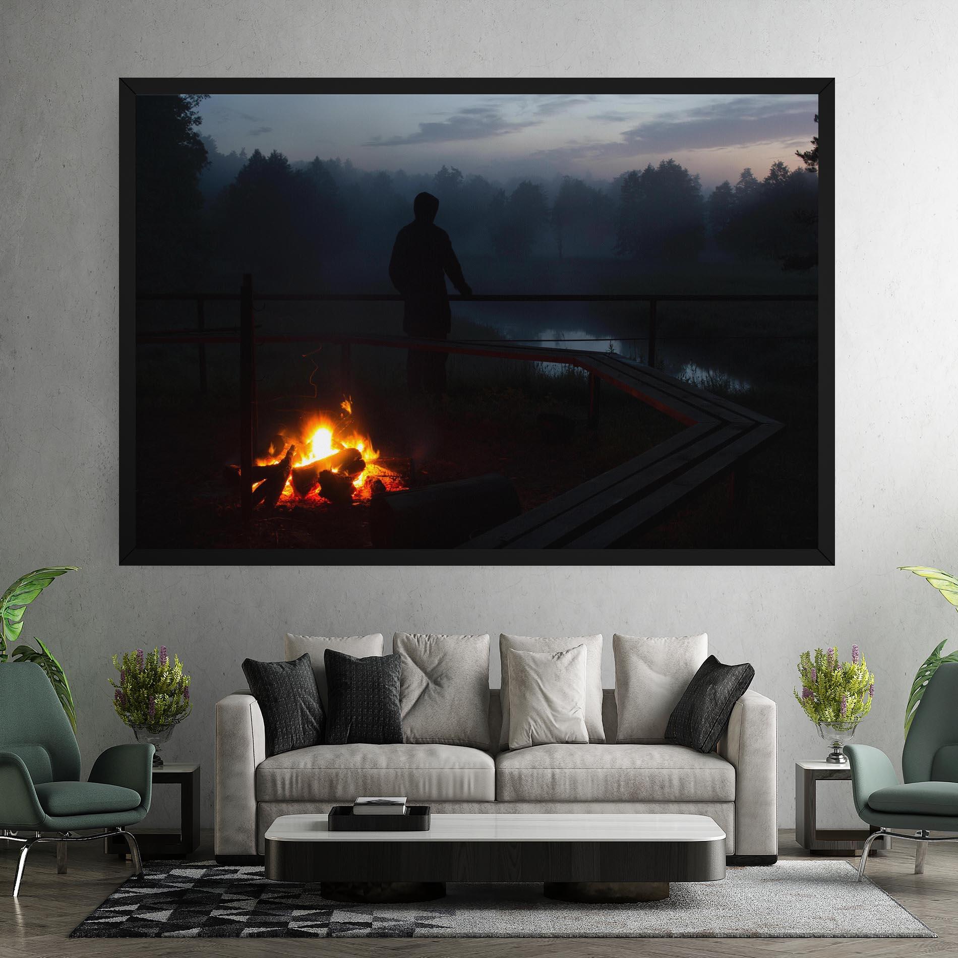 Tablou Canvas Beautiful Fire View mockup 7