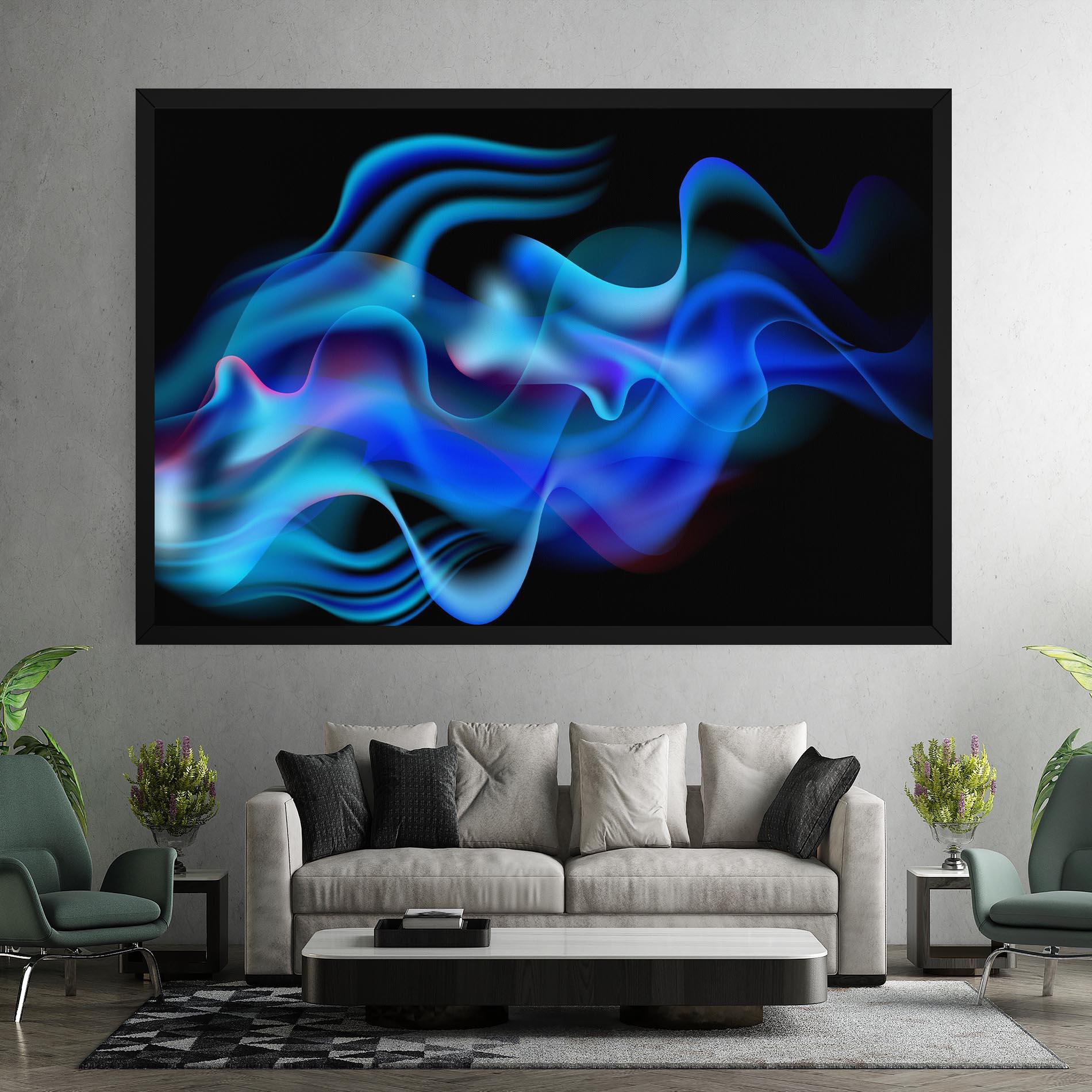 Tablou Canvas Blue Fire mockup 7