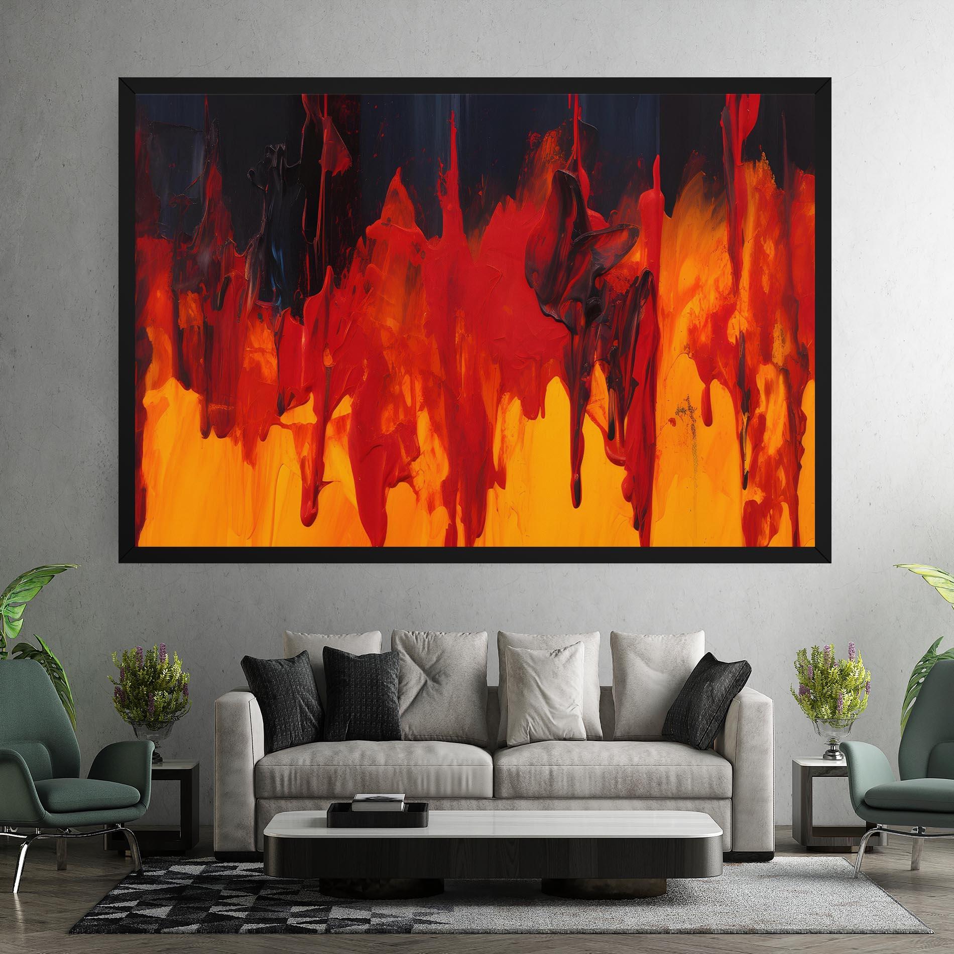 Tablou Canvas Colorful Fire Art mockup 7