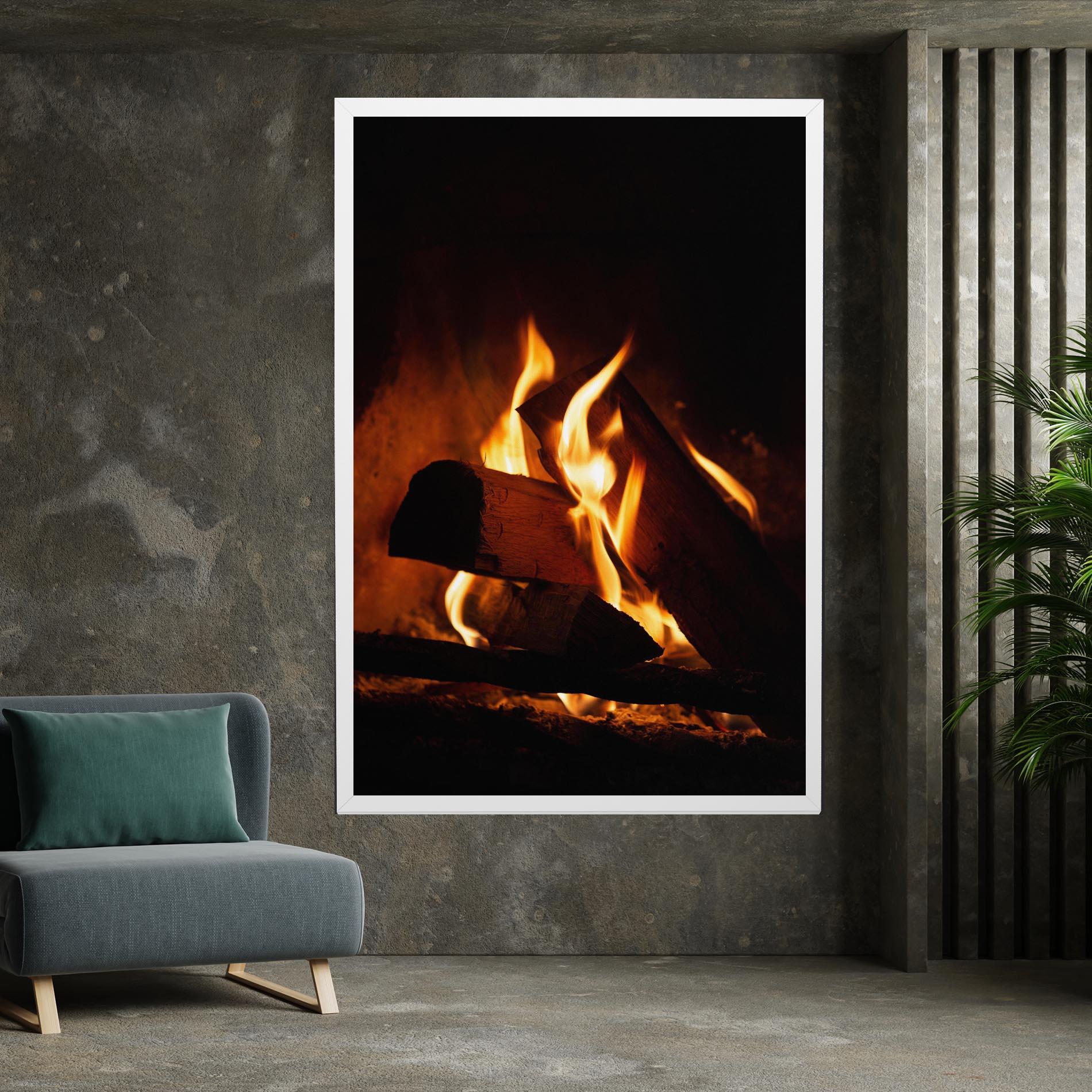 Tablou Canvas Fire Wood View mockup 7