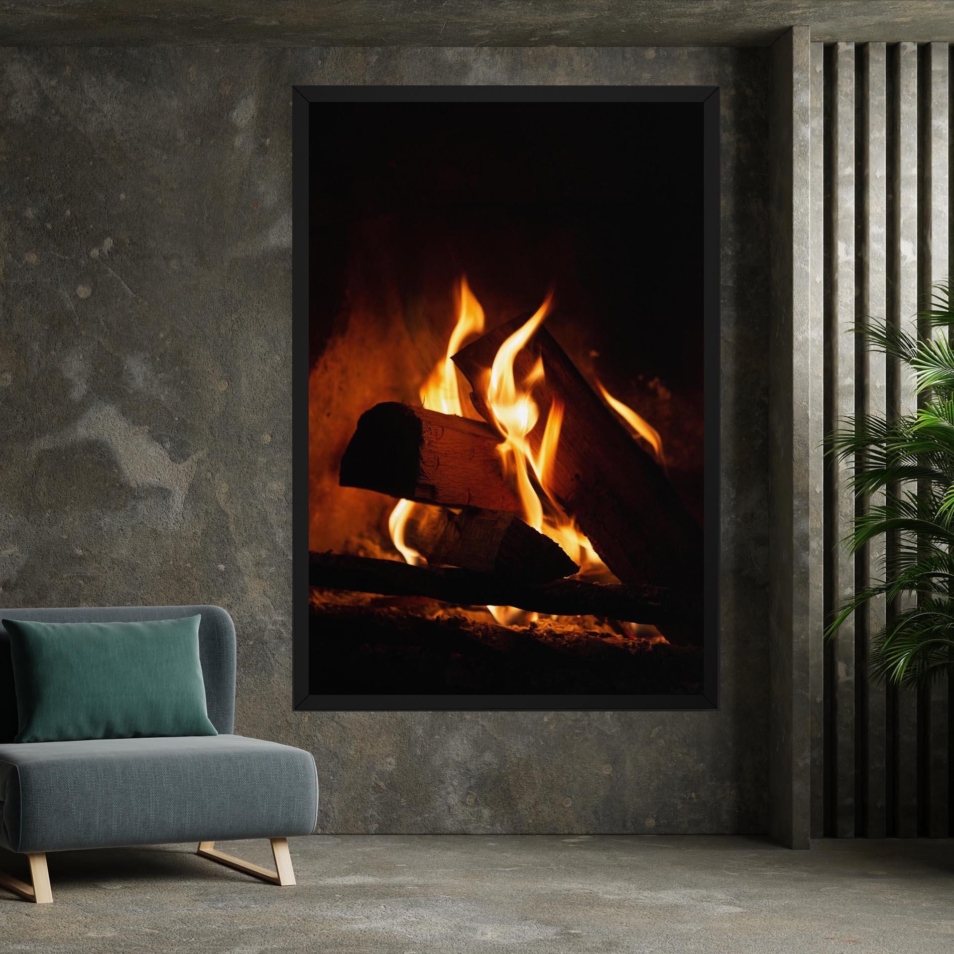 Tablou Canvas Fire Wood View mockup 7