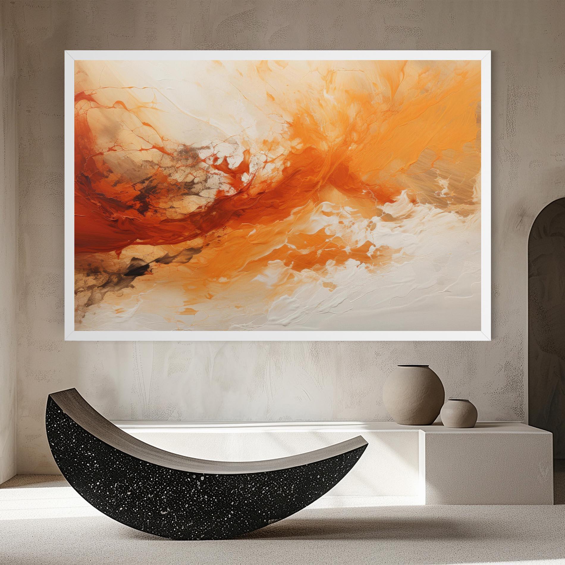 Tablou Canvas Abstract Fire Painting mockup 8