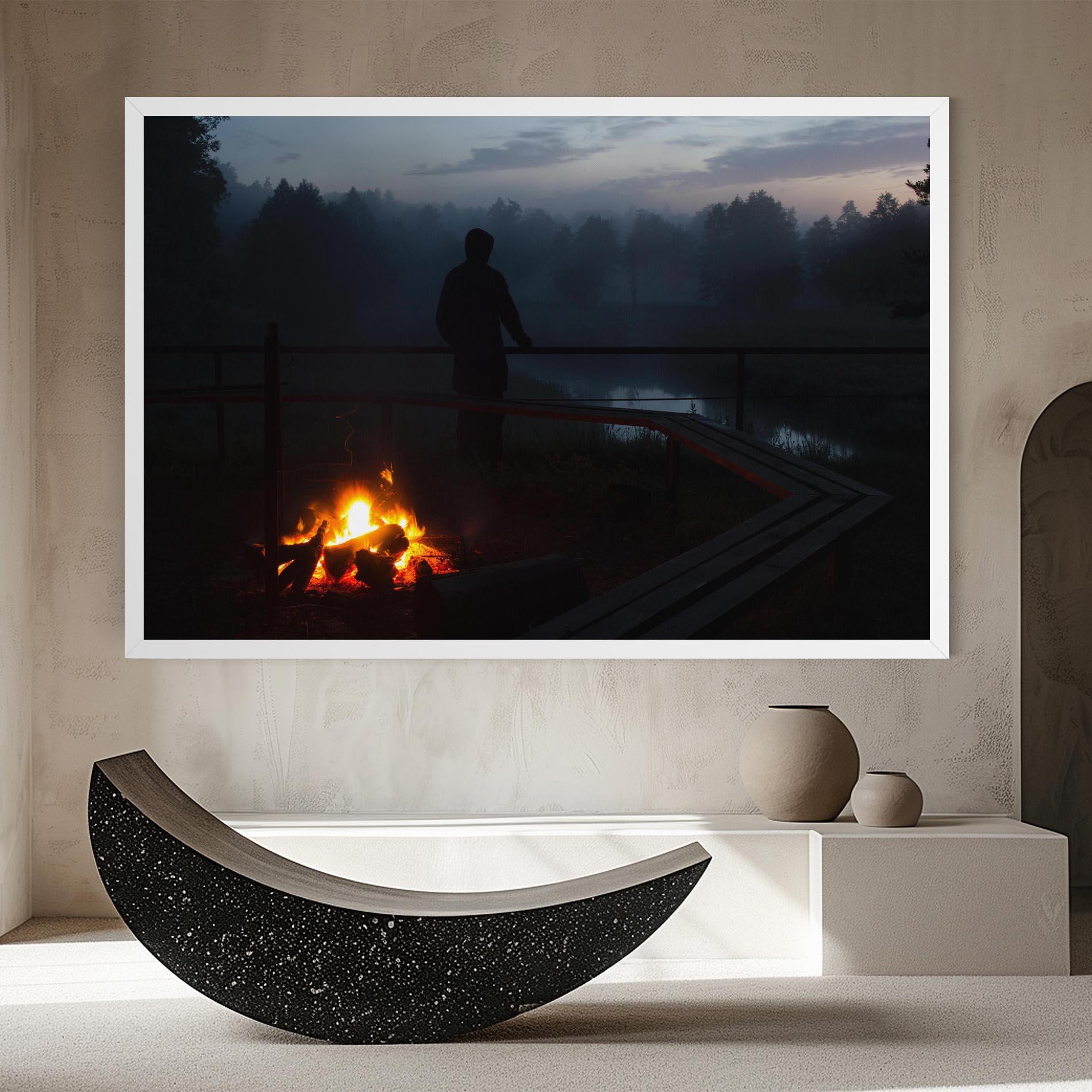 Tablou Canvas Beautiful Fire View mockup 8