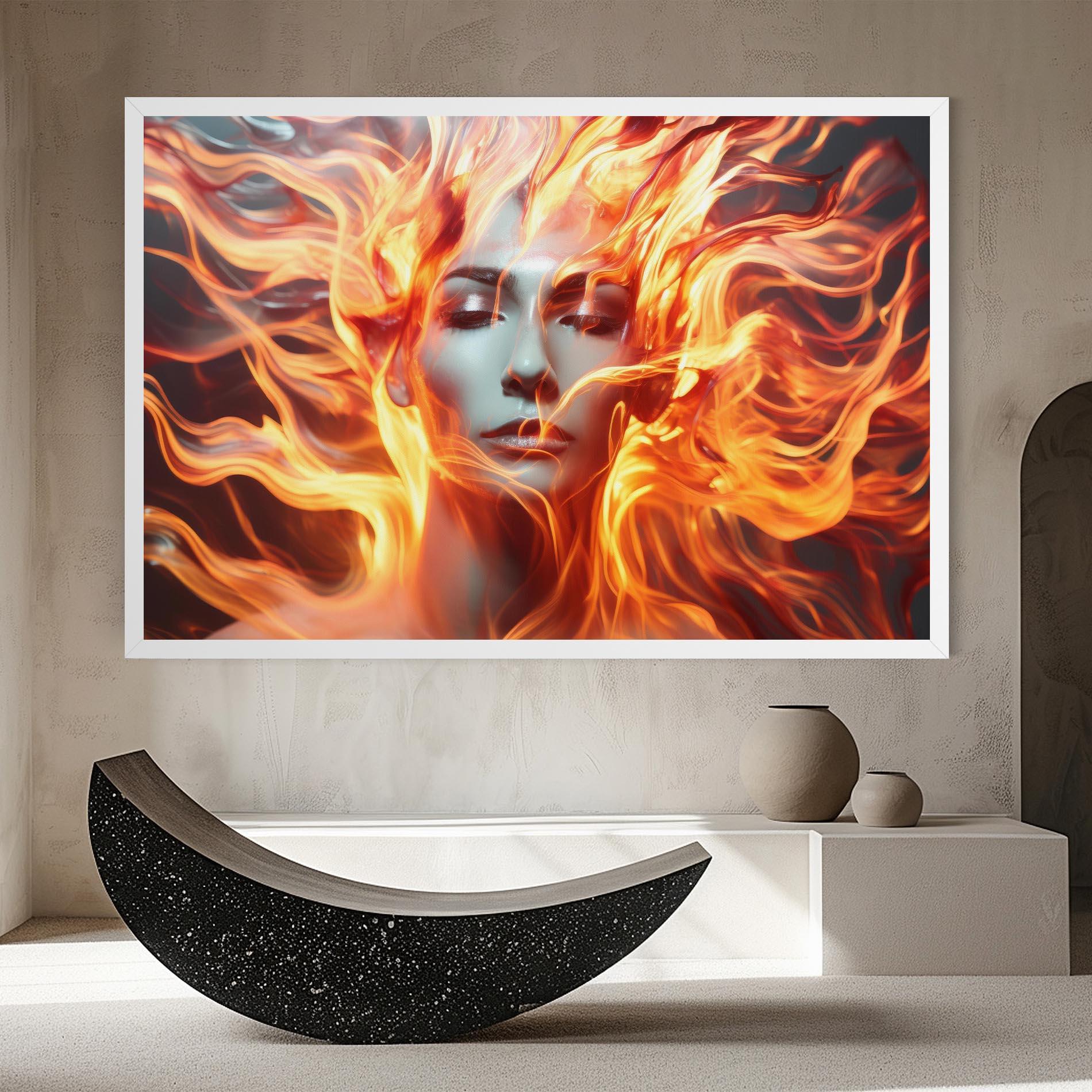 Tablou Canvas Fire Hair mockup 8
