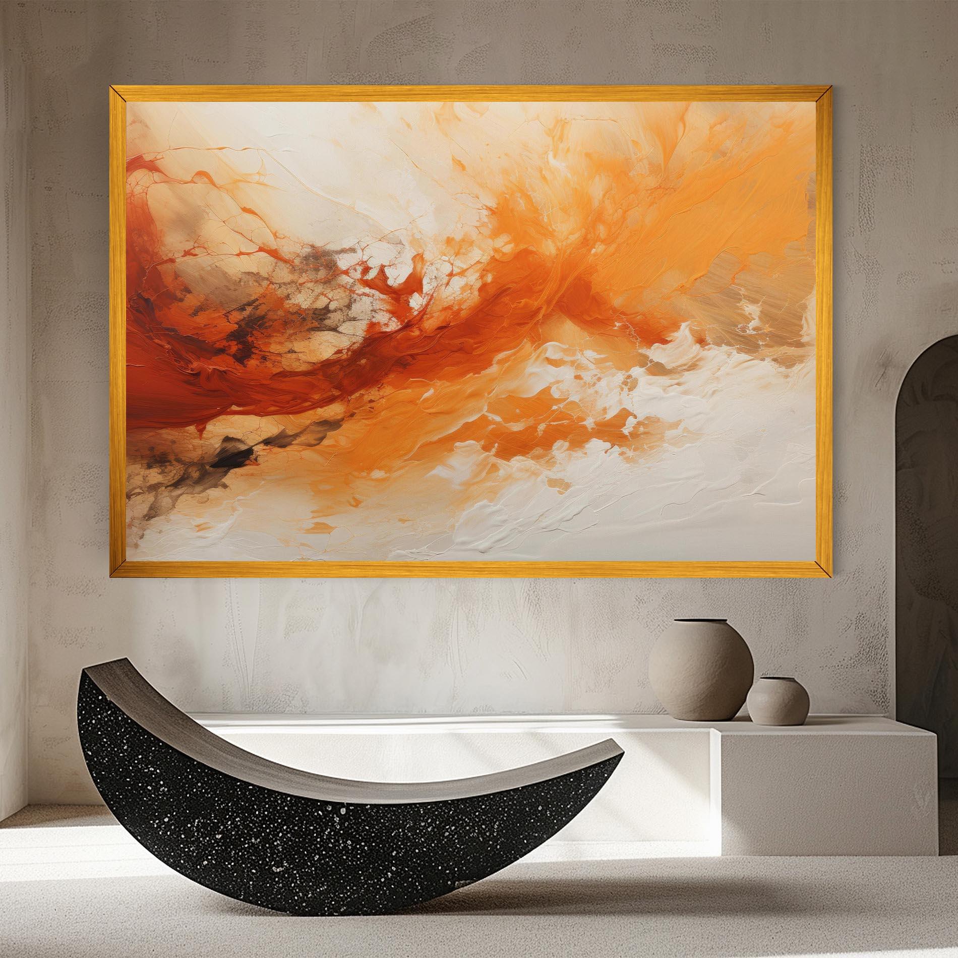 Tablou Canvas Abstract Fire Painting mockup 8