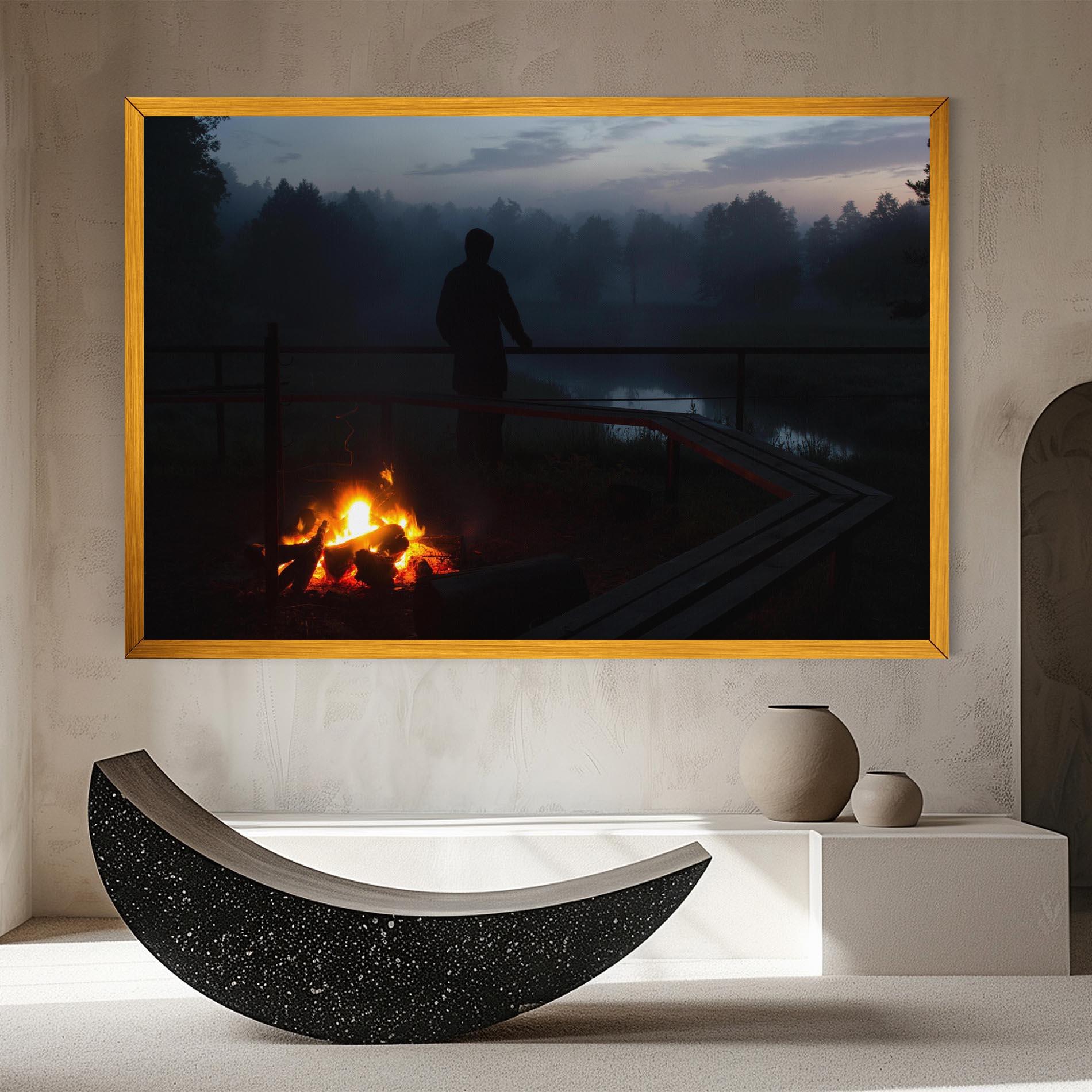 Tablou Canvas Beautiful Fire View mockup 8