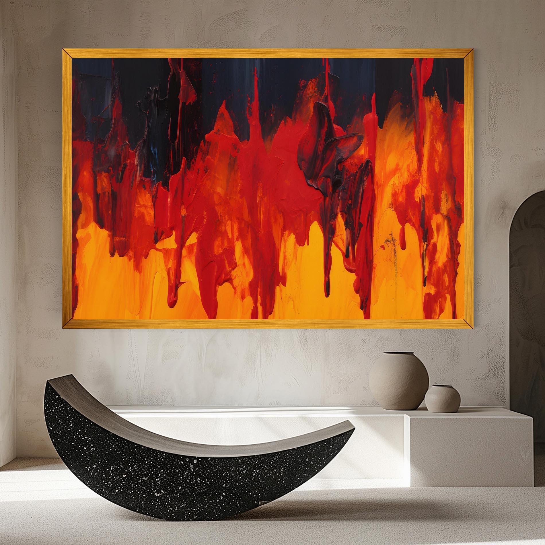 Tablou Canvas Colorful Fire Art mockup 8