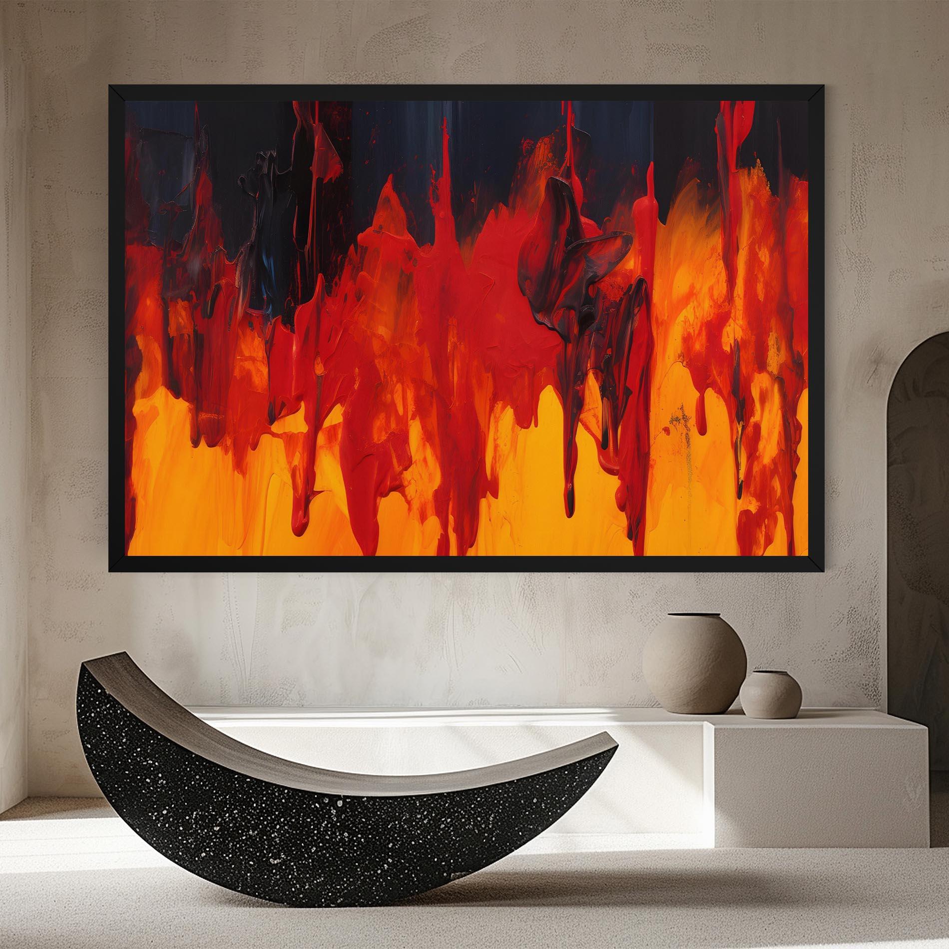 Tablou Canvas Colorful Fire Art mockup 8
