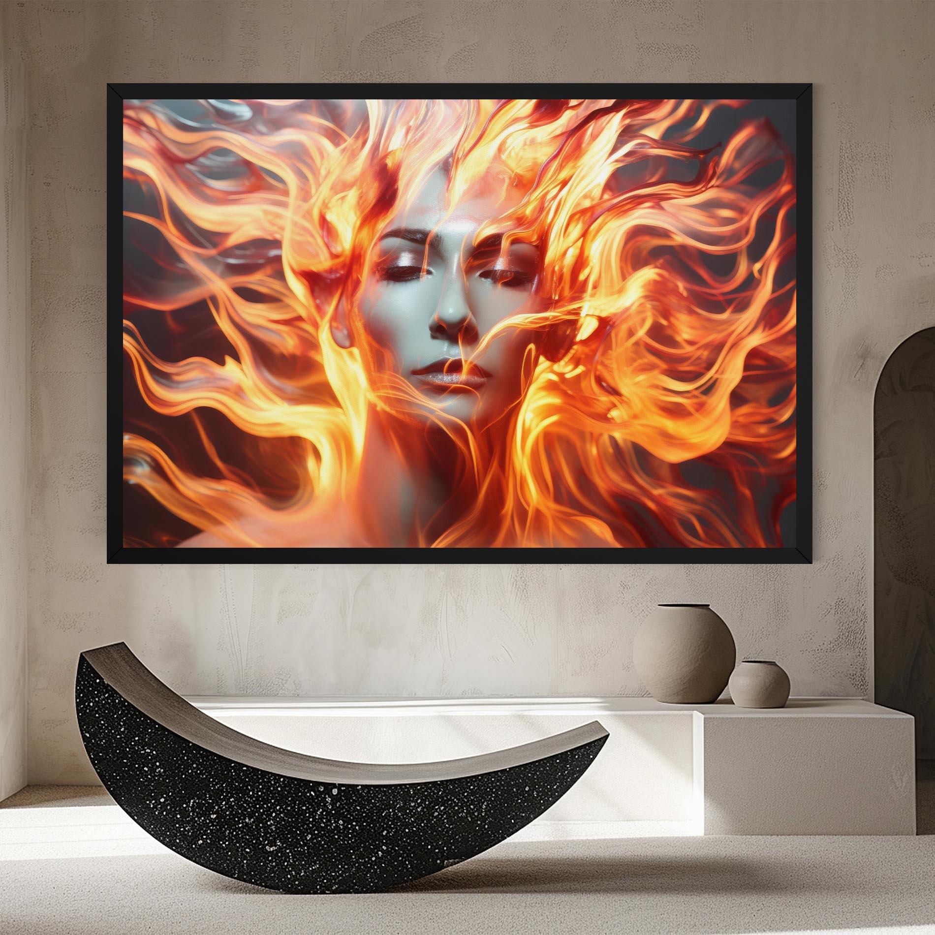 Tablou Canvas Fire Hair mockup 8
