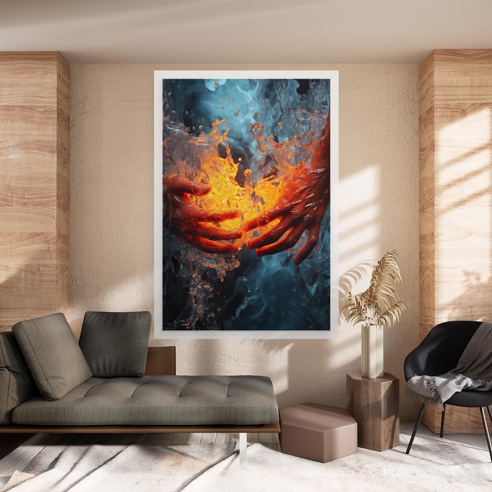Tablou Canvas Fire Water mockup 8