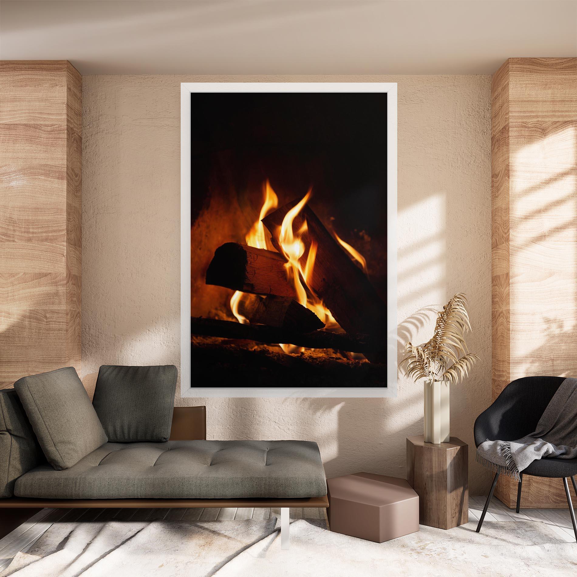 Tablou Canvas Fire Wood View mockup 8