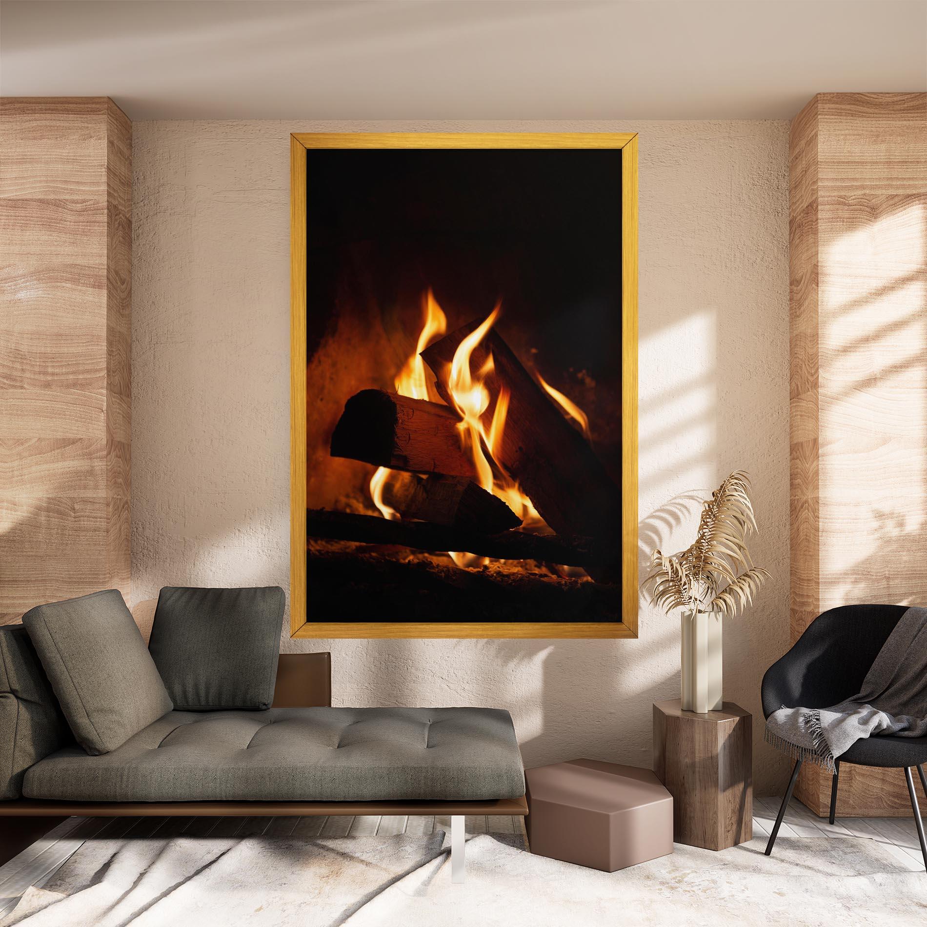 Tablou Canvas Fire Wood View mockup 8