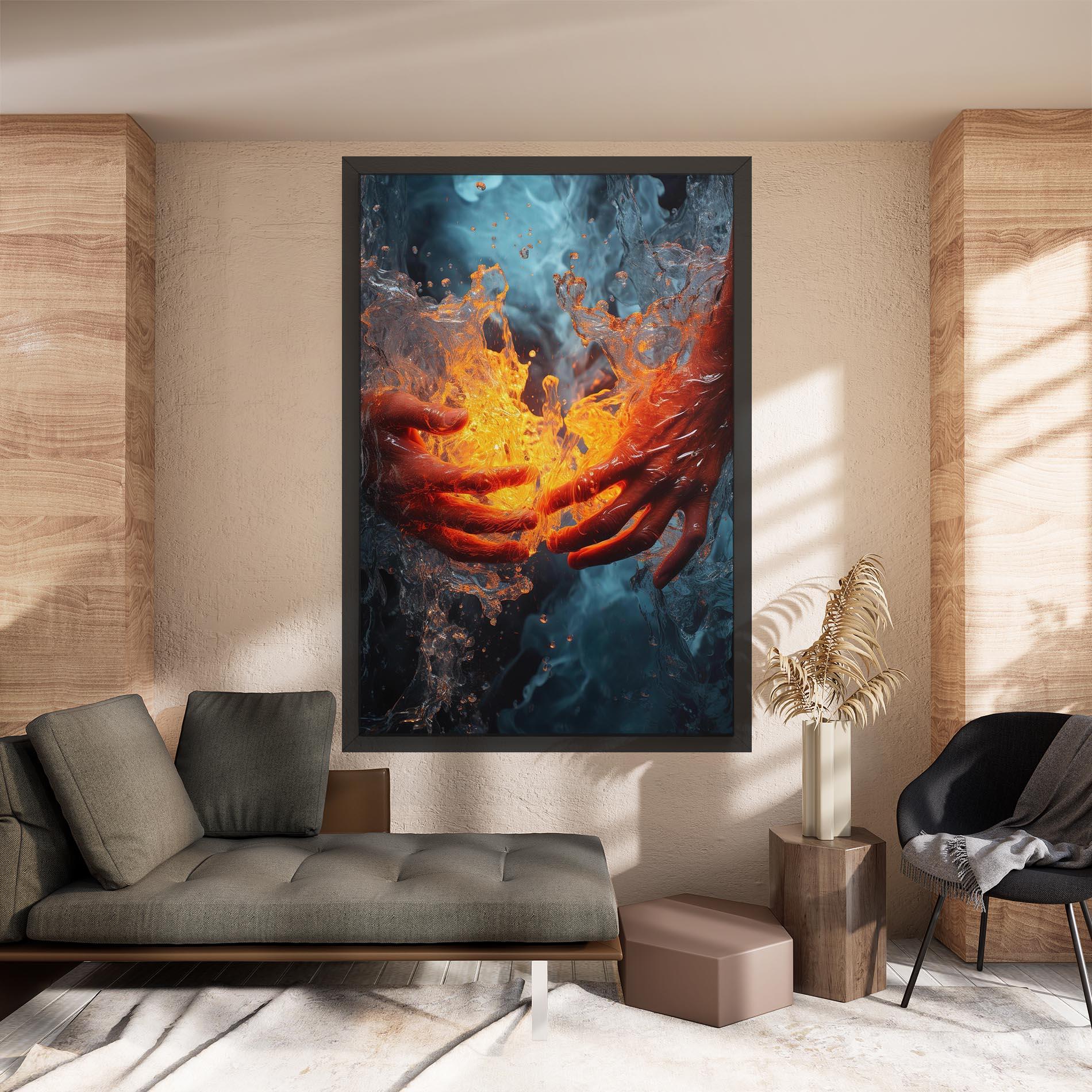 Tablou Canvas Fire Water mockup 8