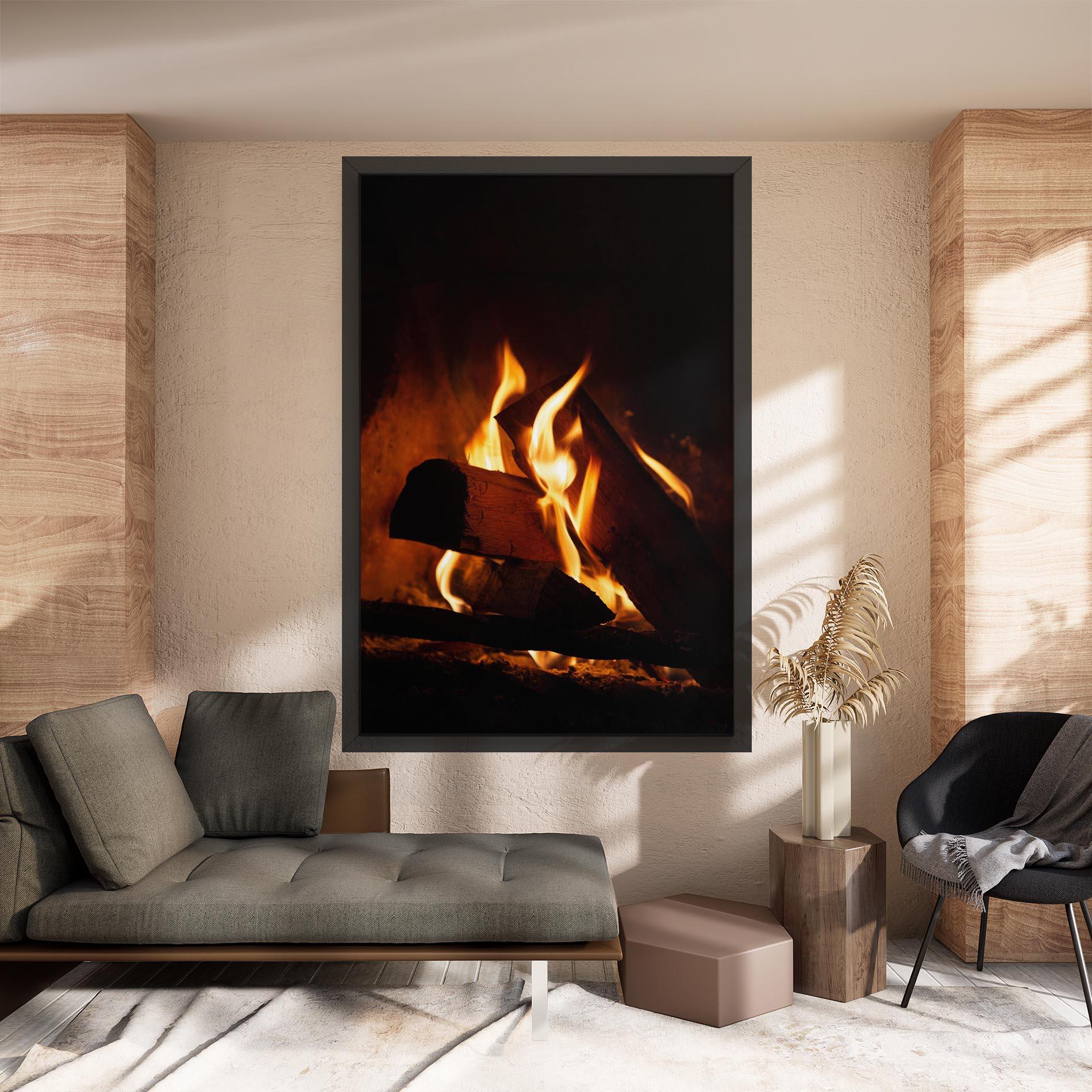 Tablou Canvas Fire Wood View mockup 8
