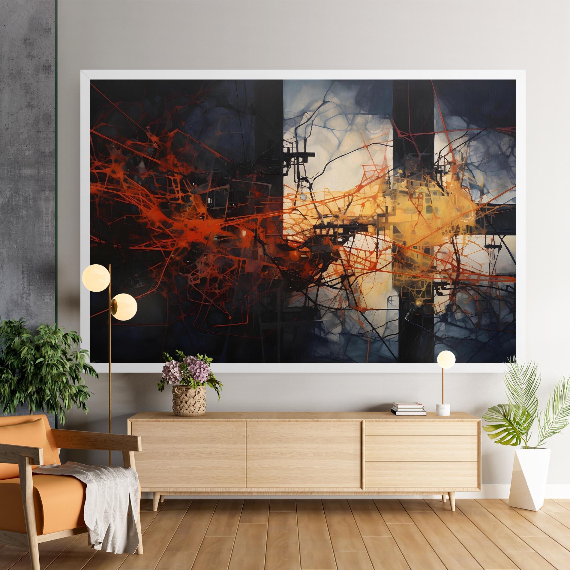 Tablou Canvas Abstract Fire Style mockup 9