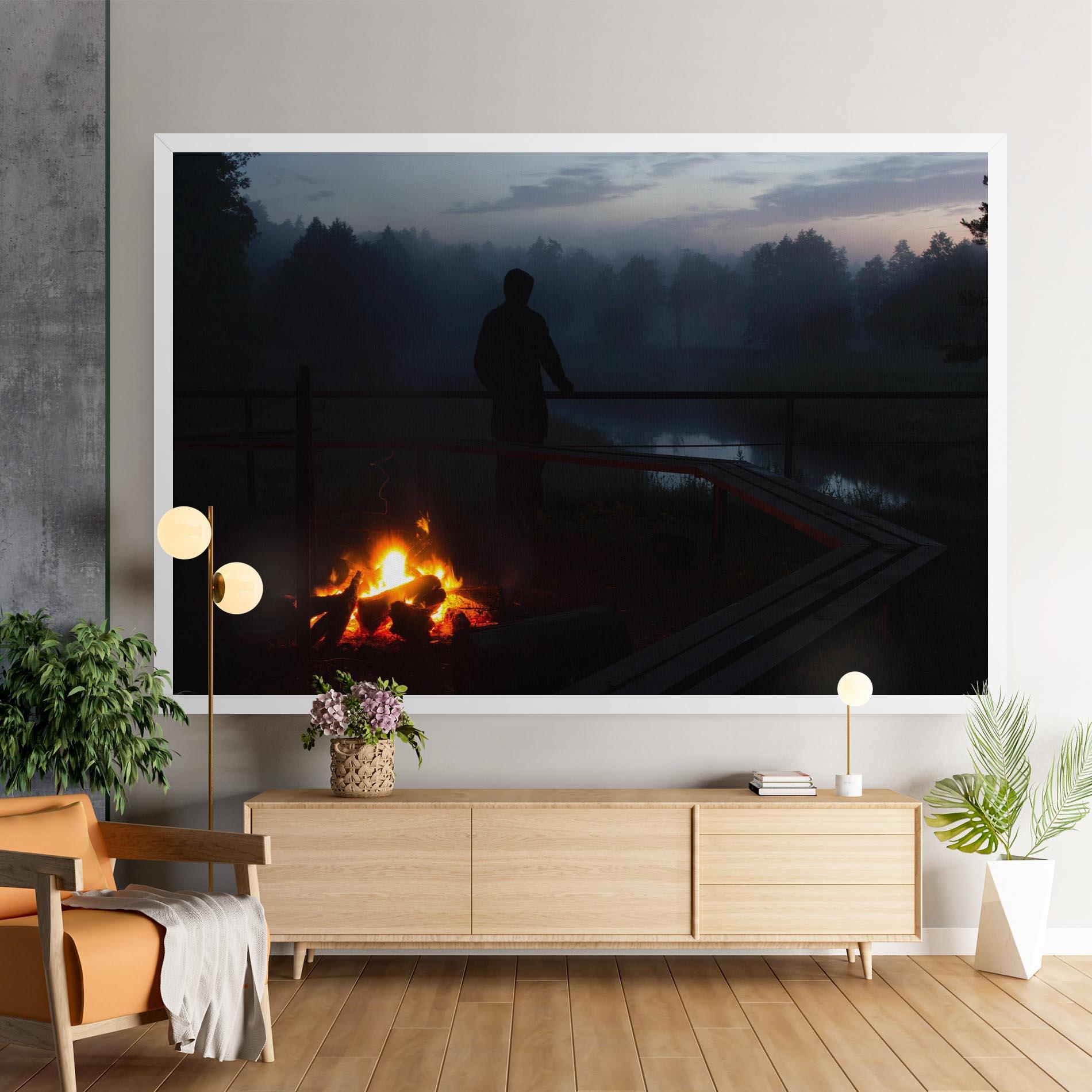 Tablou Canvas Beautiful Fire View mockup 9