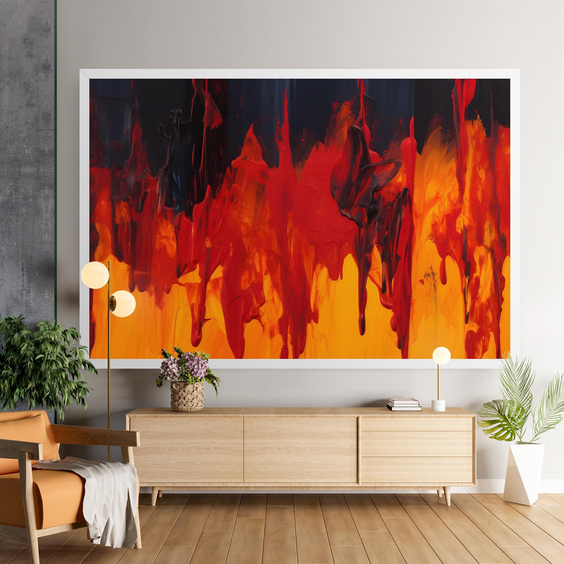 Tablou Canvas Colorful Fire Art mockup 9