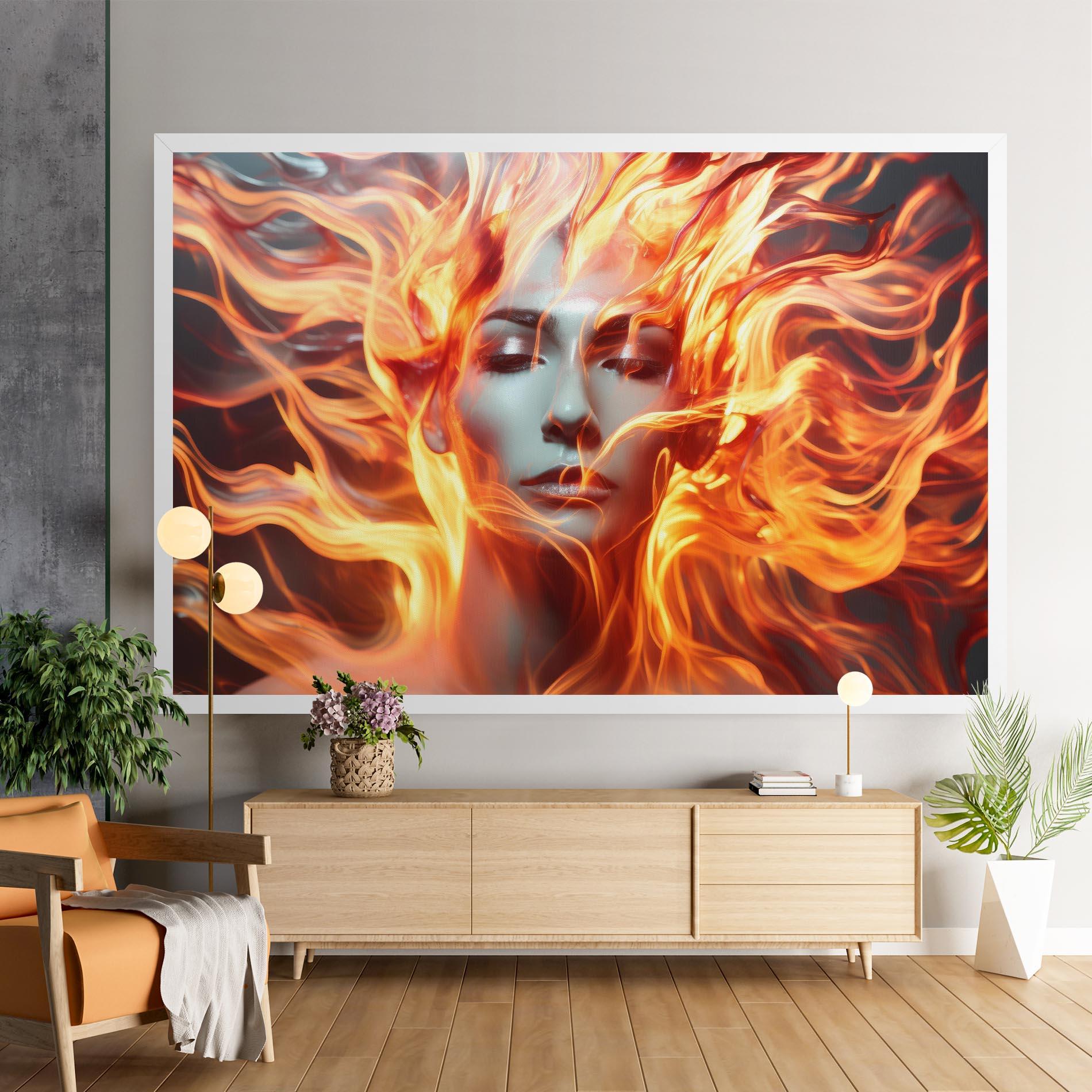 Tablou Canvas Fire Hair mockup 9