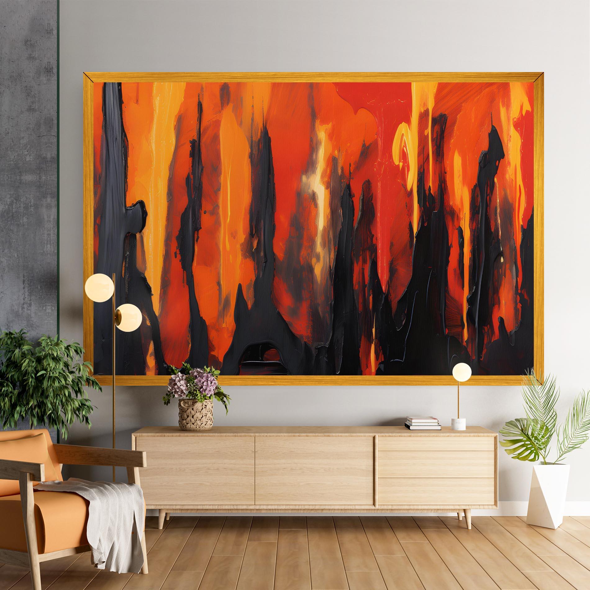 Tablou Canvas Abstract Fire Art mockup 9