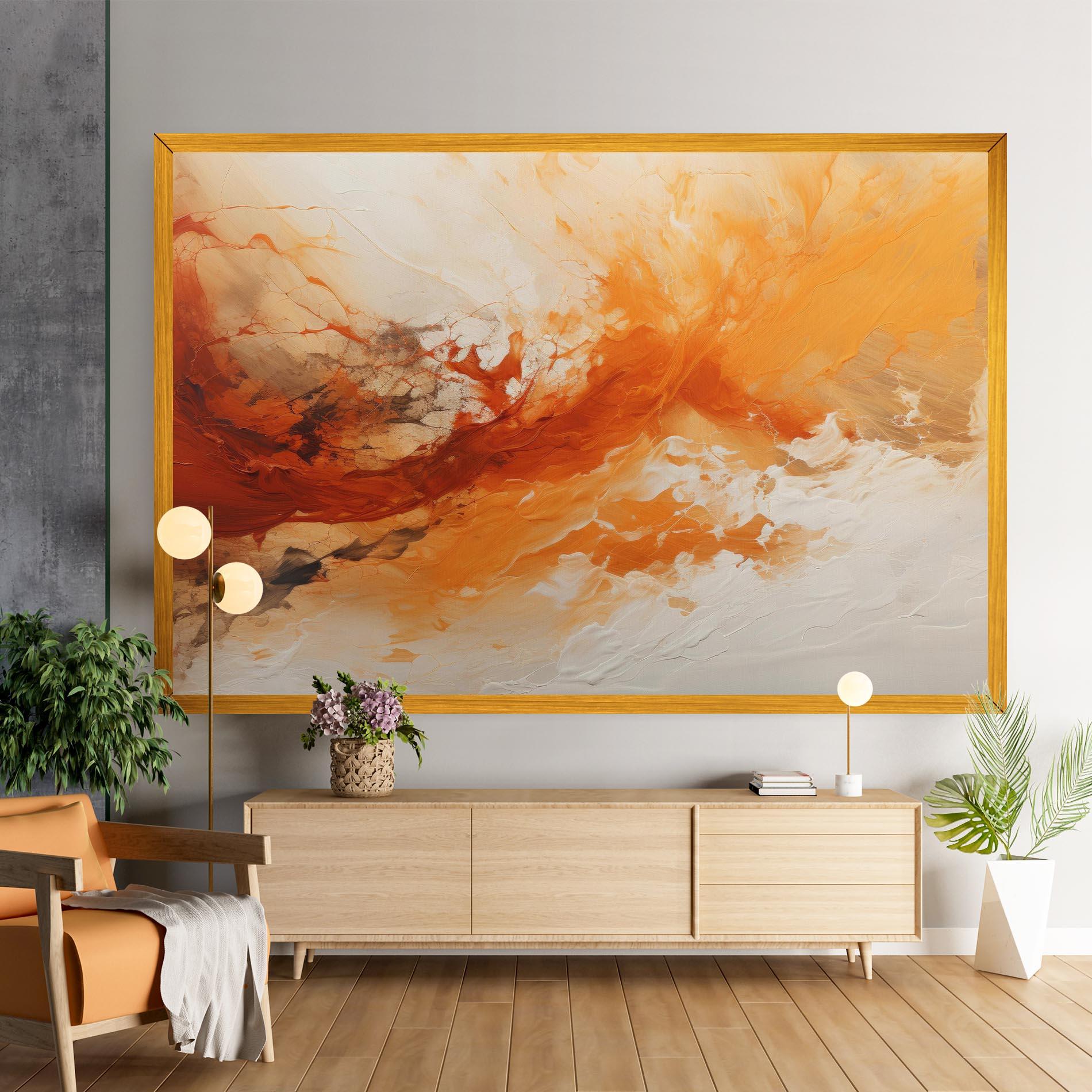 Tablou Canvas Abstract Fire Painting mockup 9