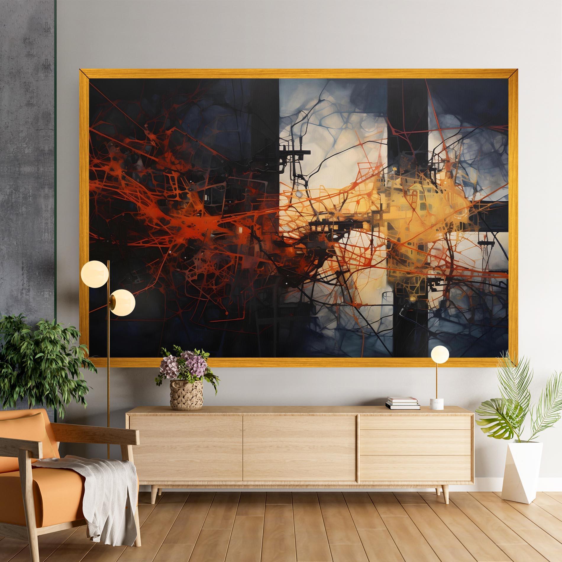 Tablou Canvas Abstract Fire Style mockup 9