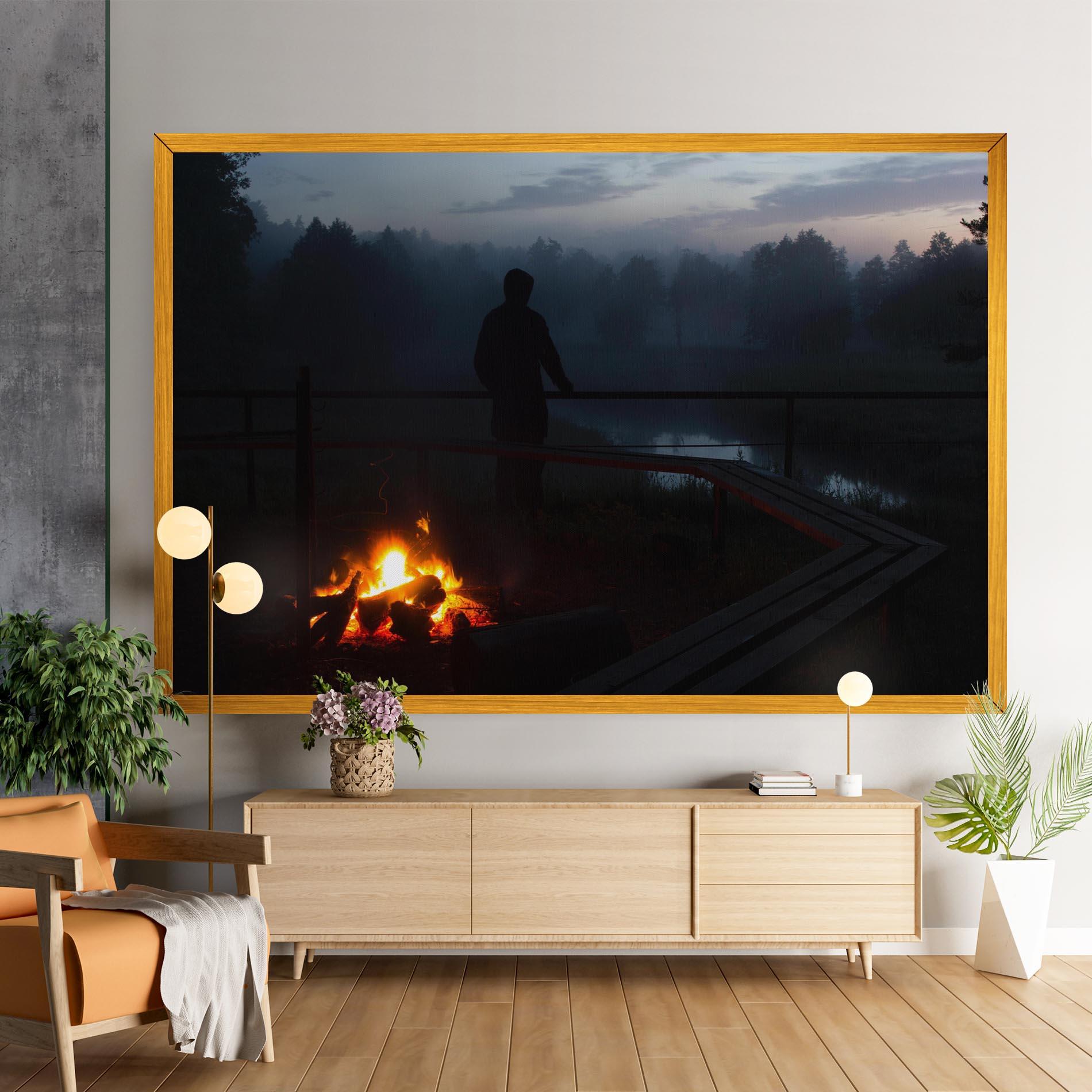 Tablou Canvas Beautiful Fire View mockup 9