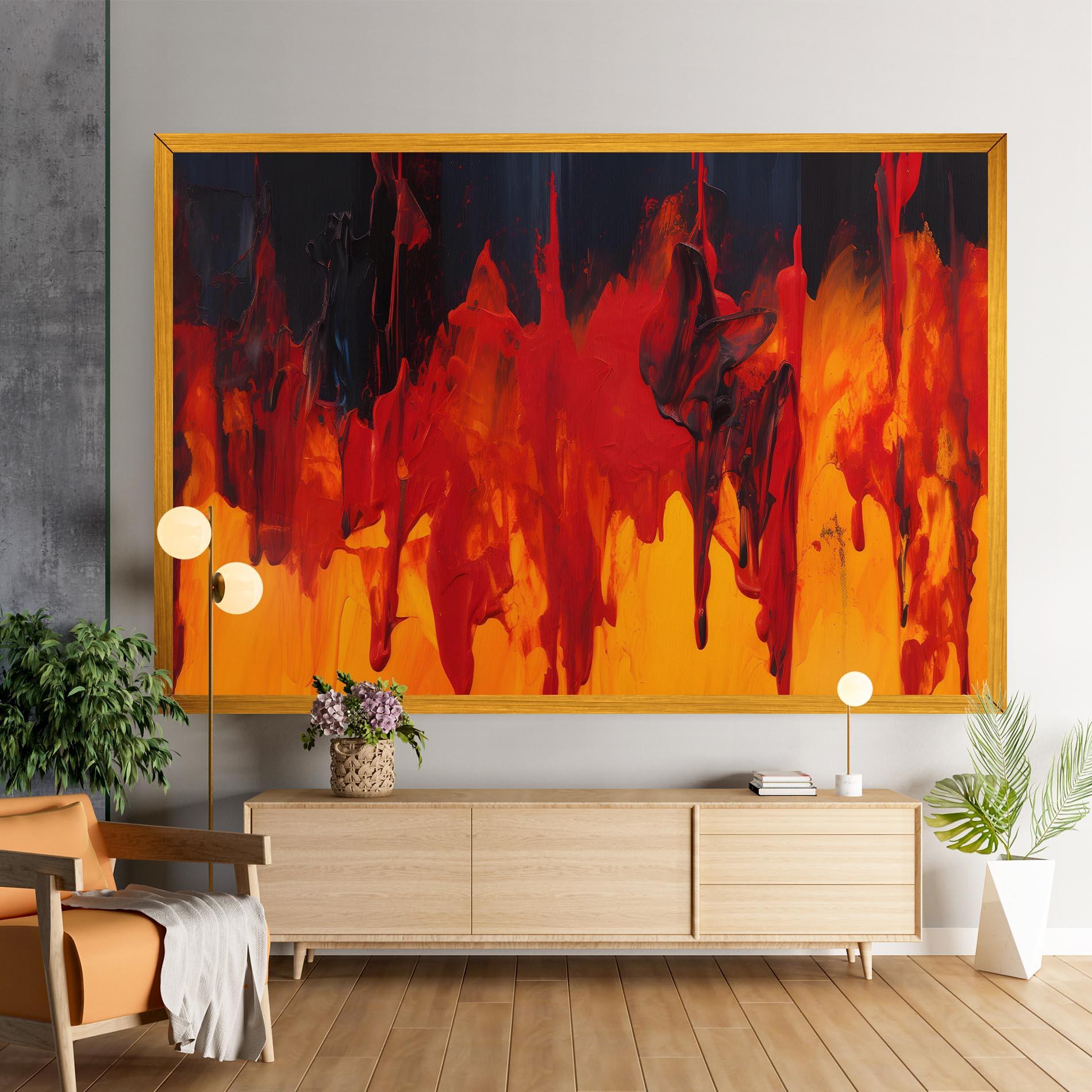 Tablou Canvas Colorful Fire Art mockup 9