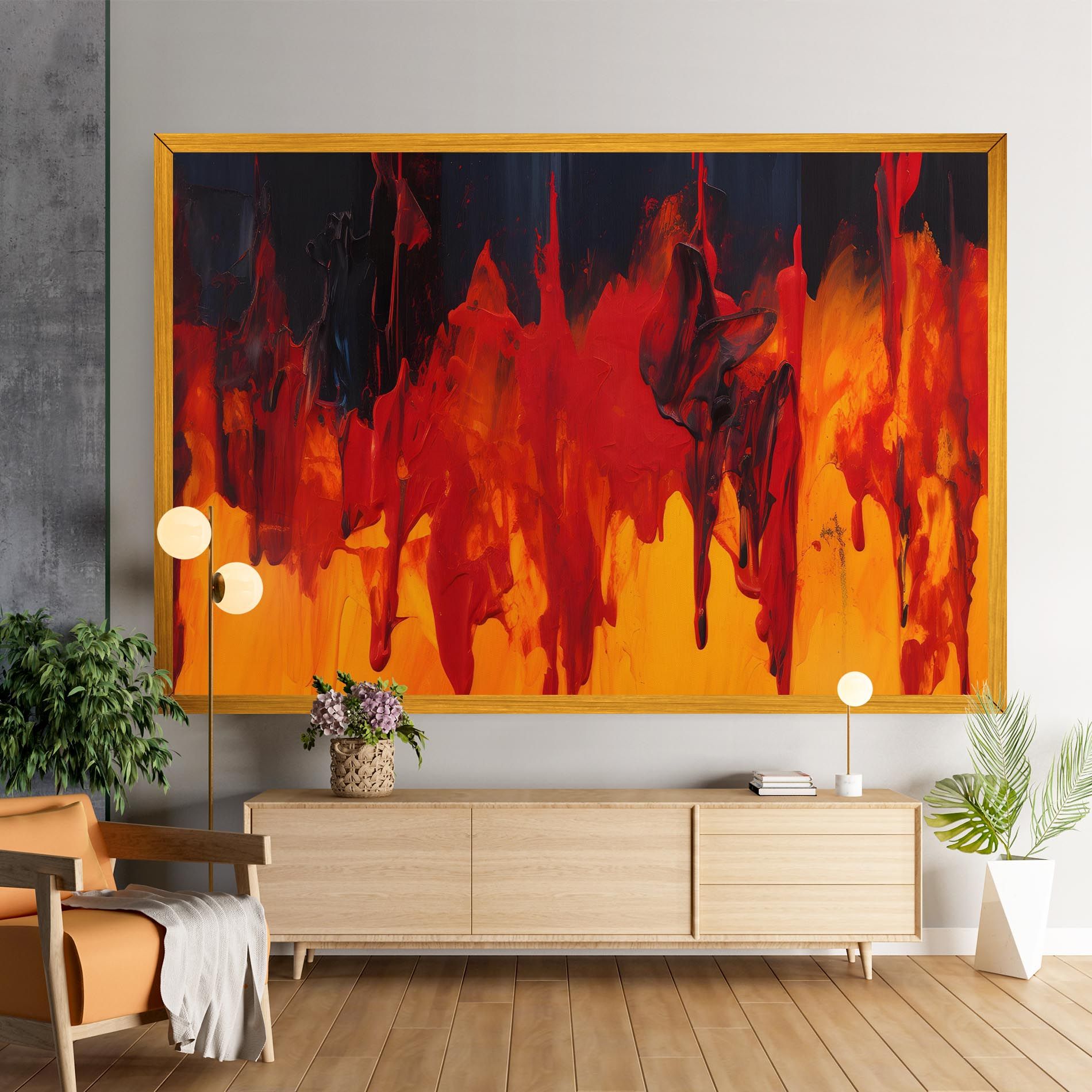 Colorful Fire Art mockup 9