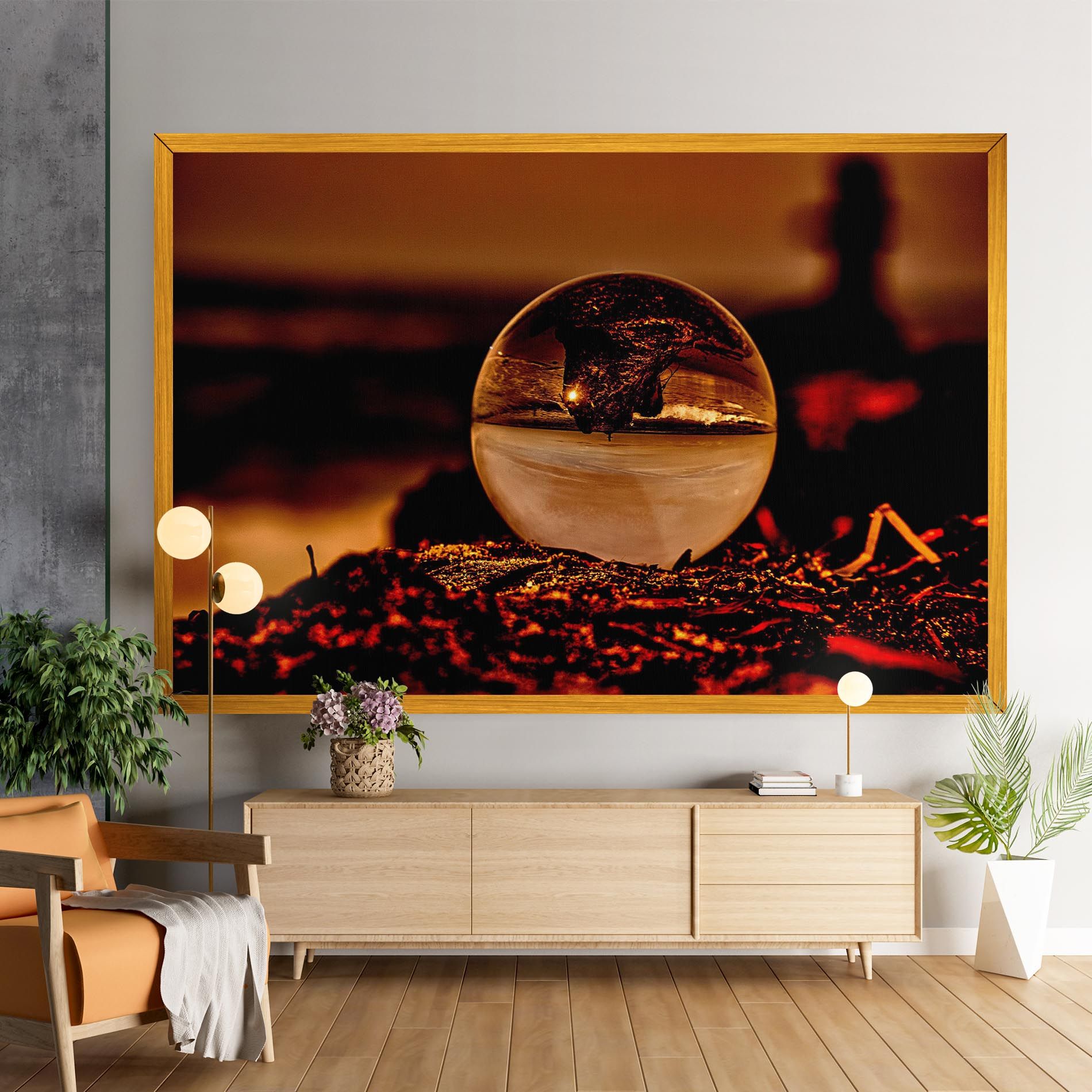 Fire Glass Ball mockup 9