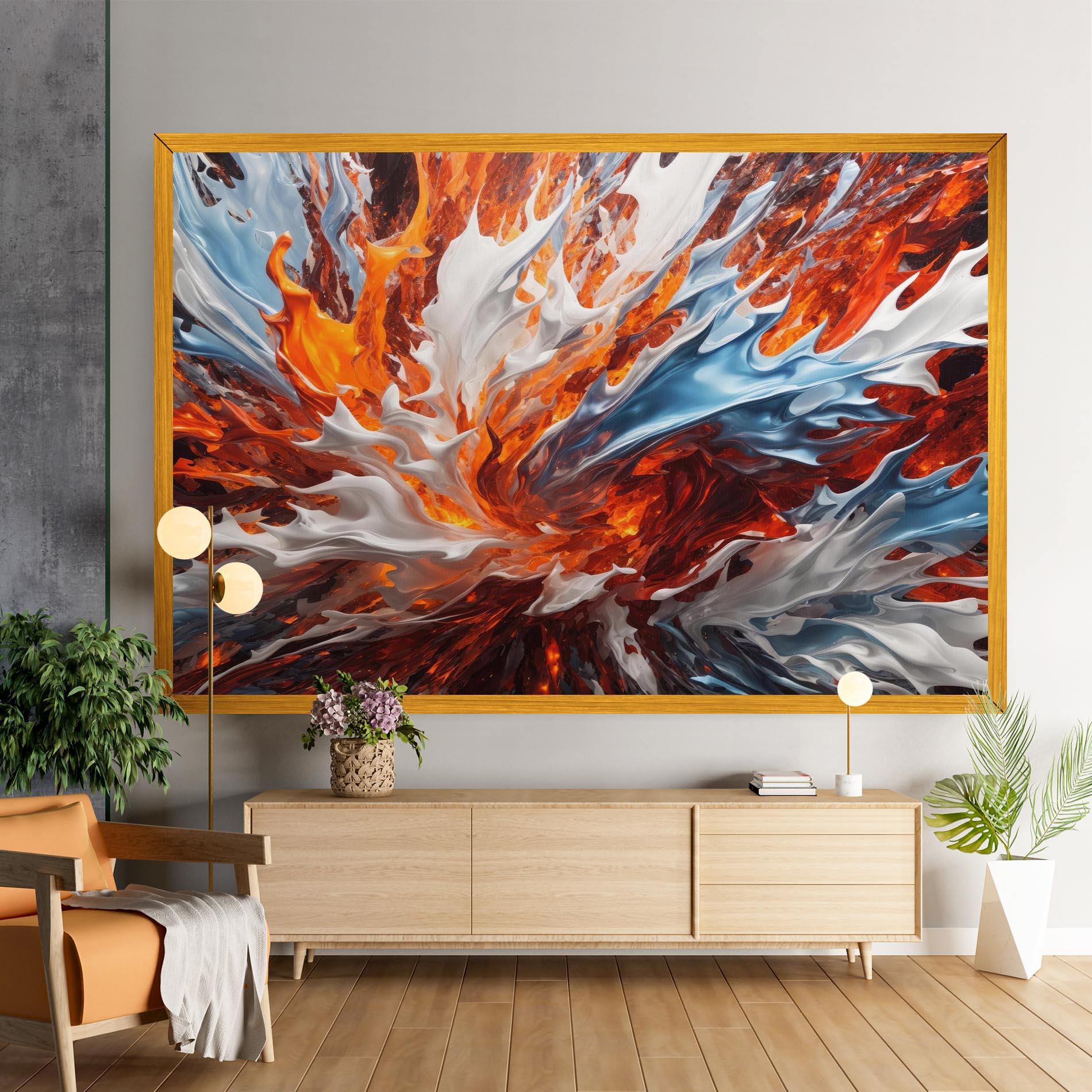 Tablou Canvas Flame Rase mockup 9