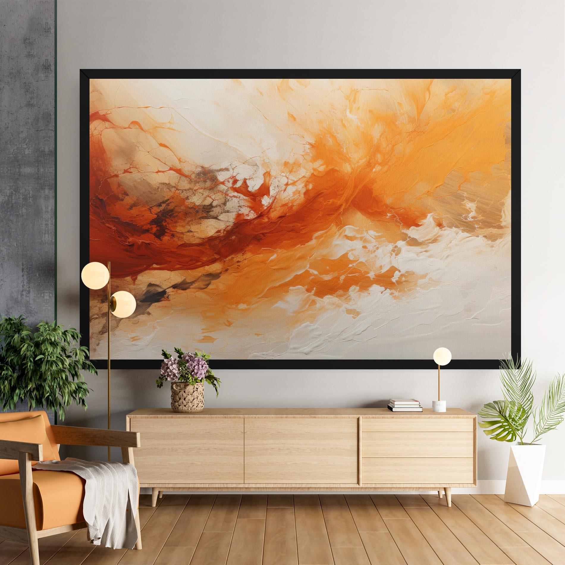 Tablou Canvas Abstract Fire Painting mockup 9