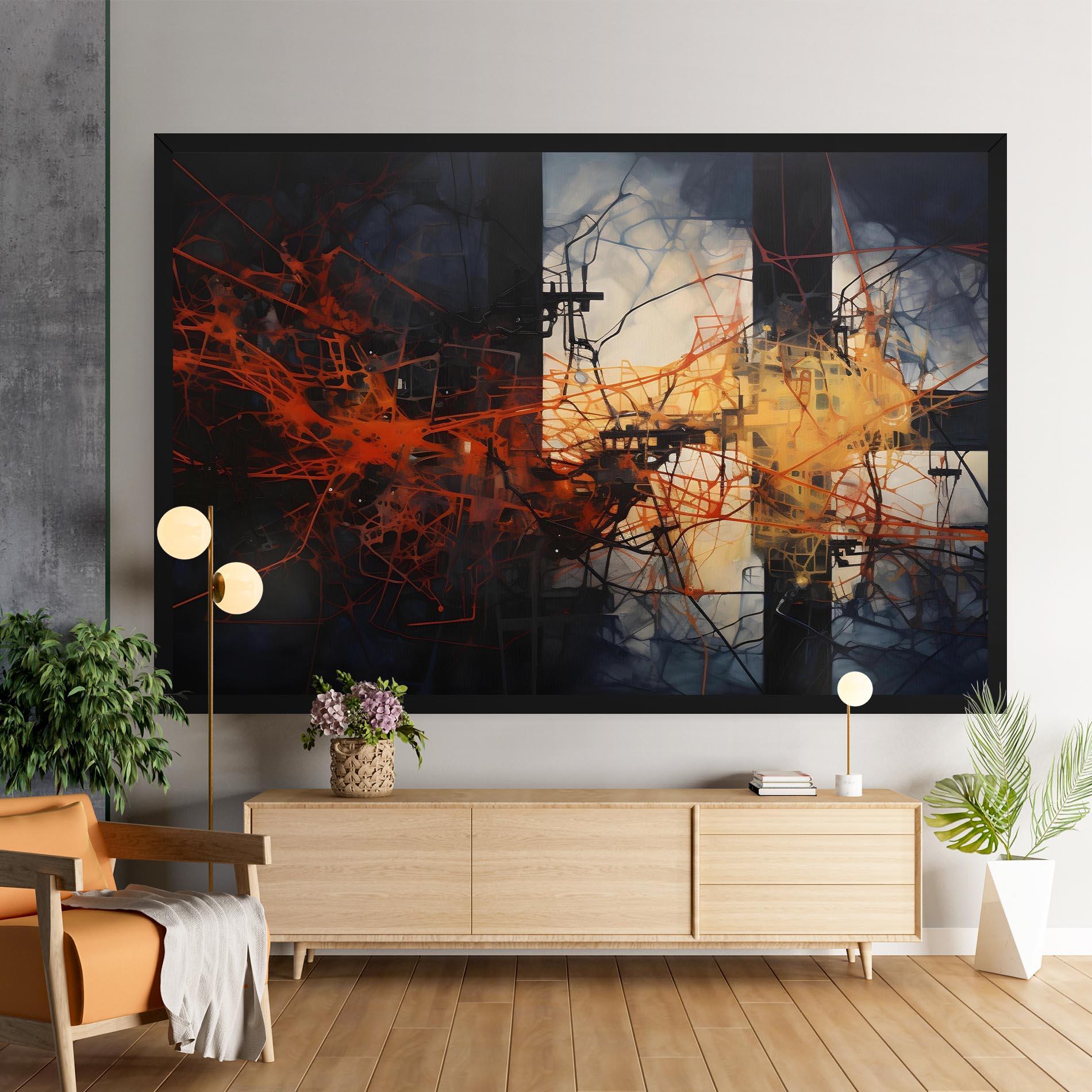 Tablou Canvas Abstract Fire Style mockup 9