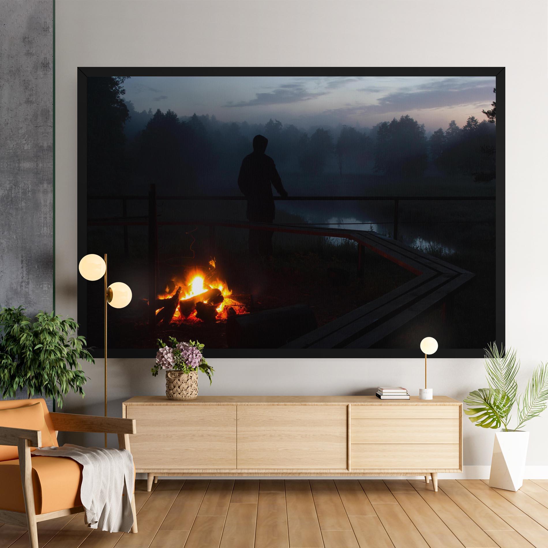 Tablou Canvas Beautiful Fire View mockup 9